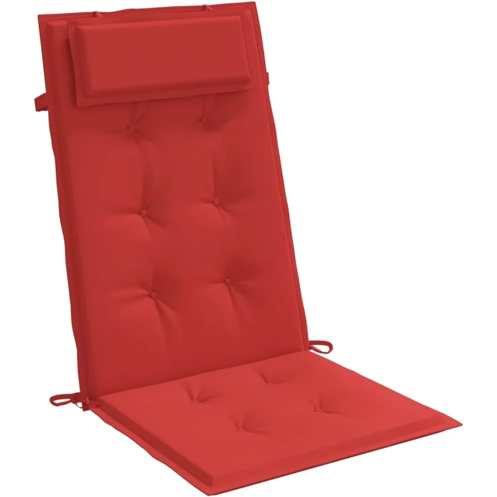 Homgoday Cojines Silla Exterior Rojos 120x50 cm - Oxford Impermeable, Fibra Espuma, Alta Resistencia, 6 Unidades