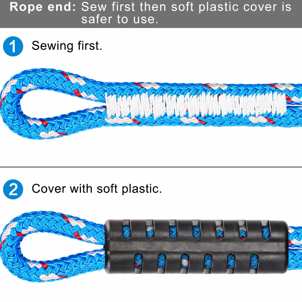 BeneLabel Conector rápido de Cuerda de Remolque para Tubos de Acero Inoxidable 18 pies