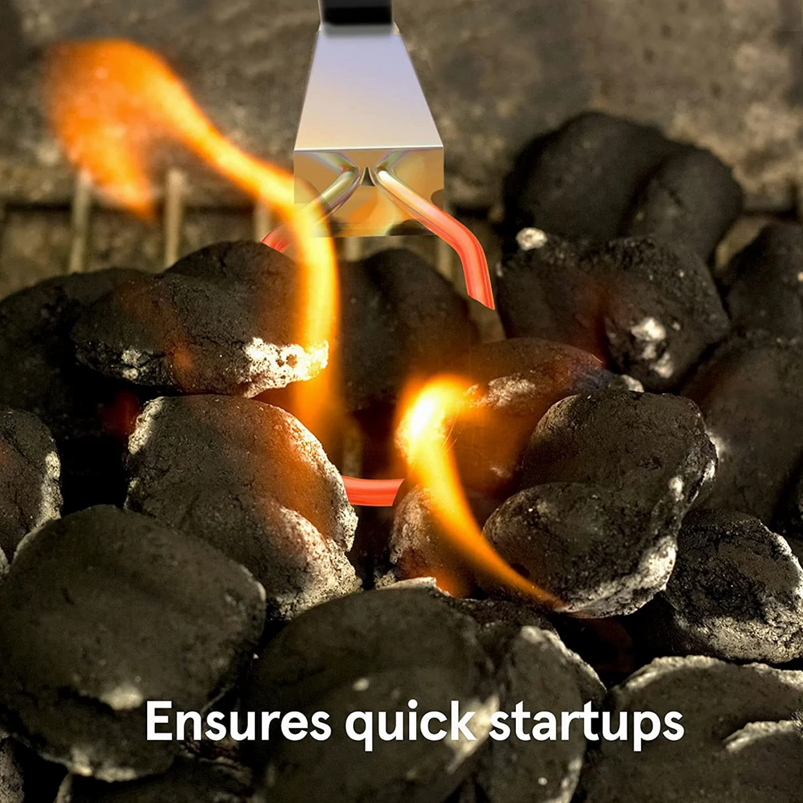 Arrancador de carbón eléctrico, 600 W Premium para barbacoa, chimenea, encendedor de carbón, briquetas de encendido fácil y rápido, elementos de bobinas de acero inoxidable 304, cable de 16 pulgadas
