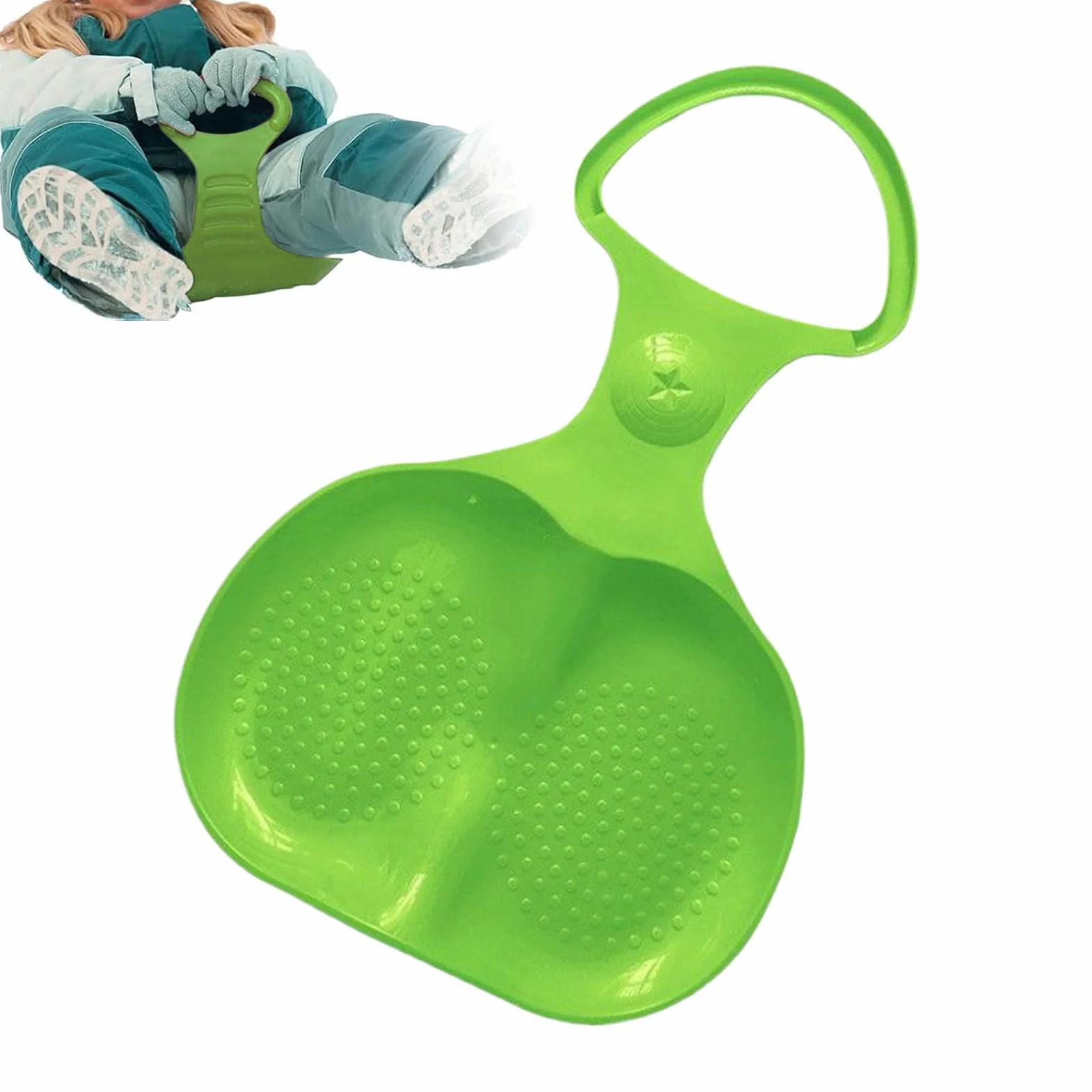 Tabla de trineo de nieve con asa portátil para niños y adultos al aire libre
