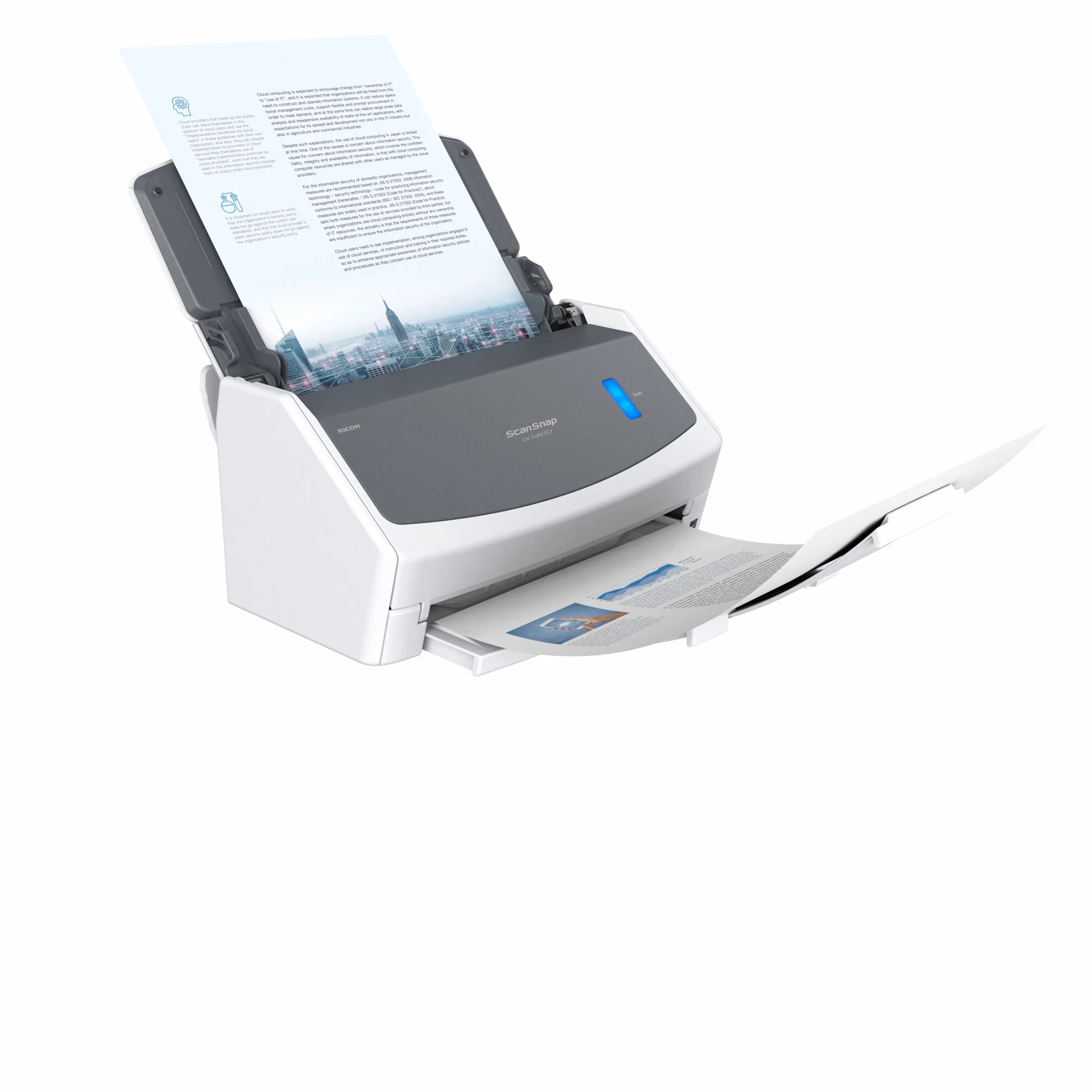 ScanSnap iX1400 Escáner de Documentos Doble Cara Dúplex ADF A4 USB 3.2