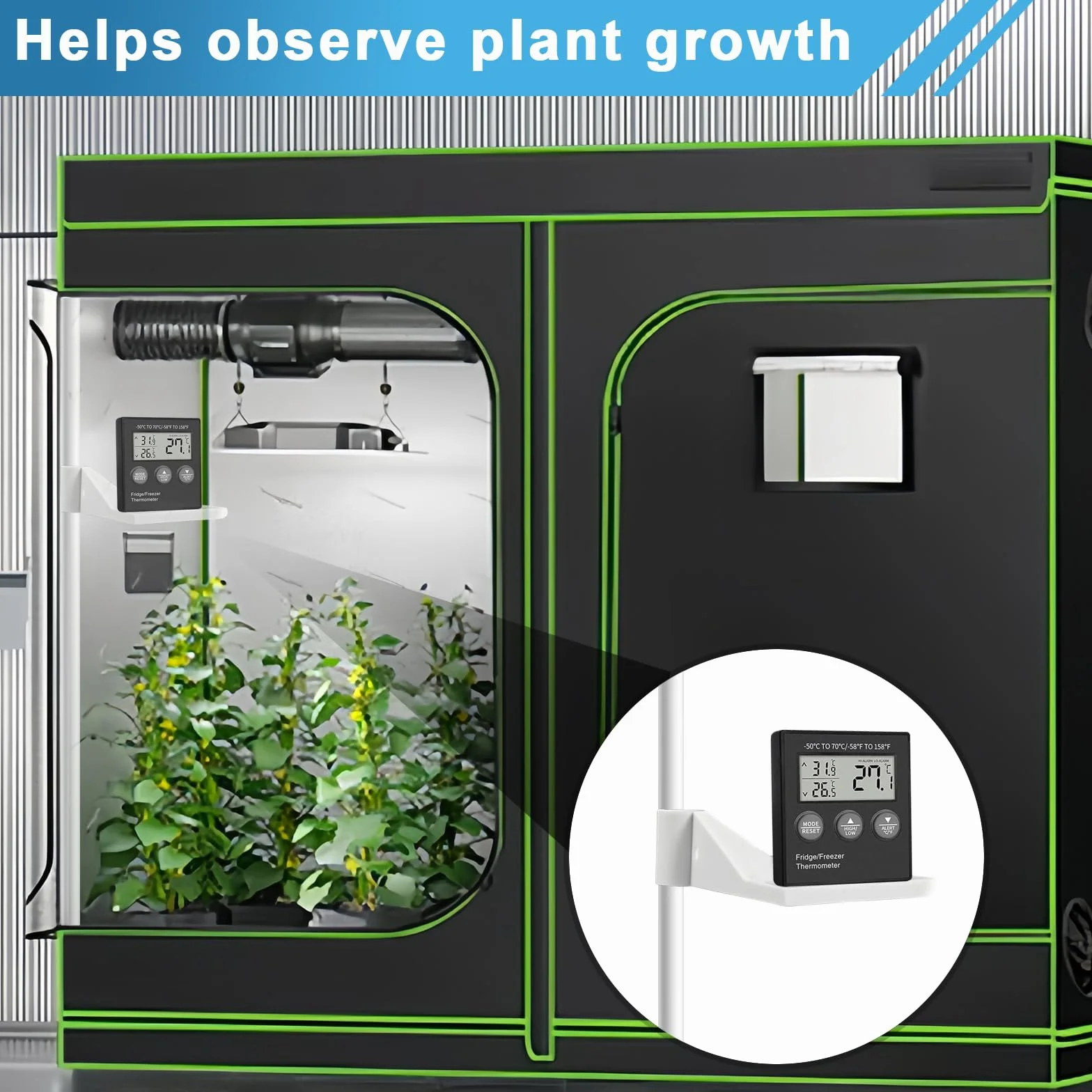 Tienda de Cultivo Marco Angular, 2 Piezas Armario Cultivo Marco Angular, Multifuncional Armario de Cultivo Soporte, Se Utiliza para Colocar Cámaras, Higrómetros, Pequeñas Macetas