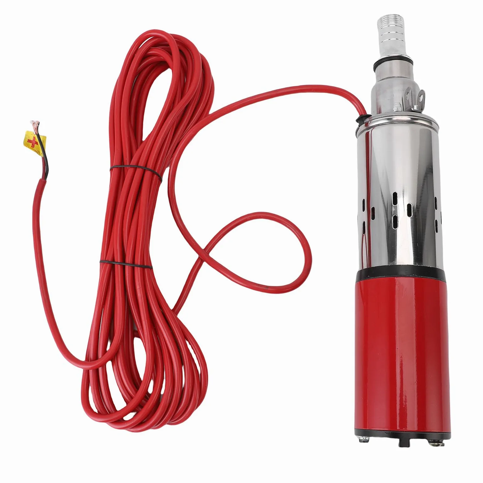 Jeffergarden Bomba Solar de Pozo Profundo, Bomba de Agua Sumergible de Acero Inoxidable de 340 W con Sellos de Goma PTFE y Motor Totalmente de Cobre, para Entrada de Agua de Río, Riego de