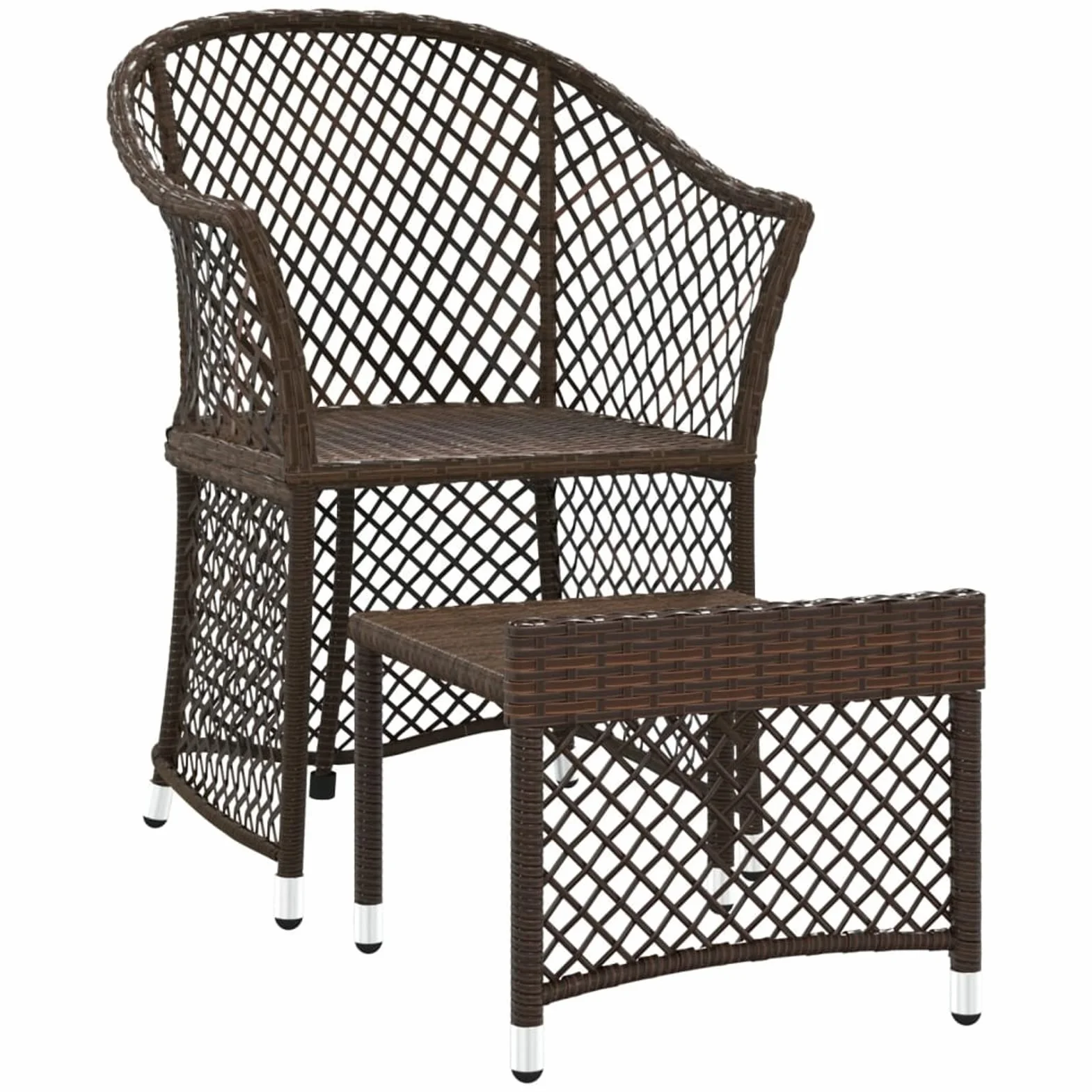 ARKEM Set Muebles de jardín 2 Piezas y Cojines mobiliario Jardin y terraza Exterior Muebles terraza Exterior Mueble Jardin ratán sintético marrón