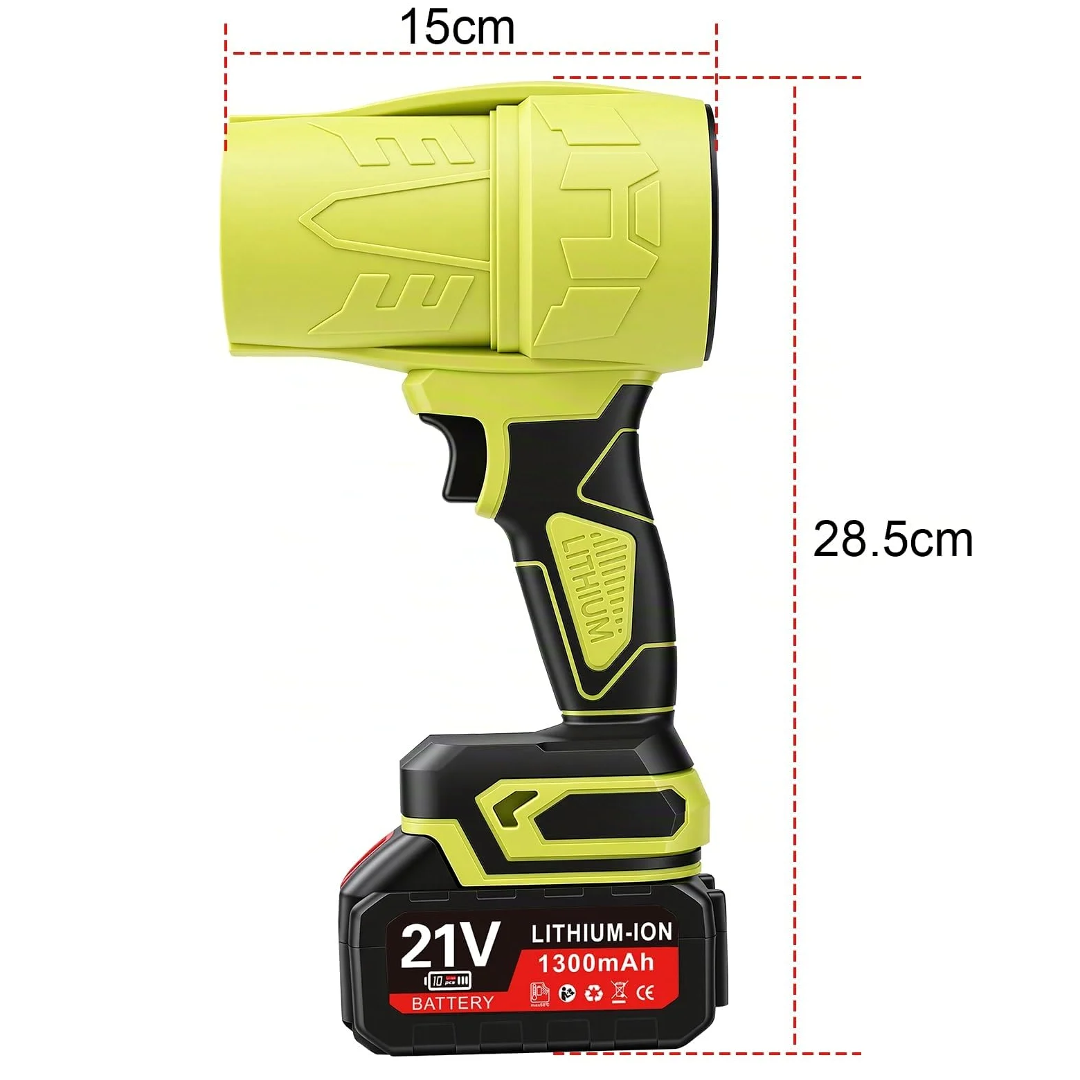 Soplador de Hojas Inalámbrico con Batería, 35000RPM Soplador Turbo Jet Blower, Súper Potente, con Baterías 1300mAh, Soplador de Chorro Turbo para Teclado de Ordenador, Coche, Al Aire Libre