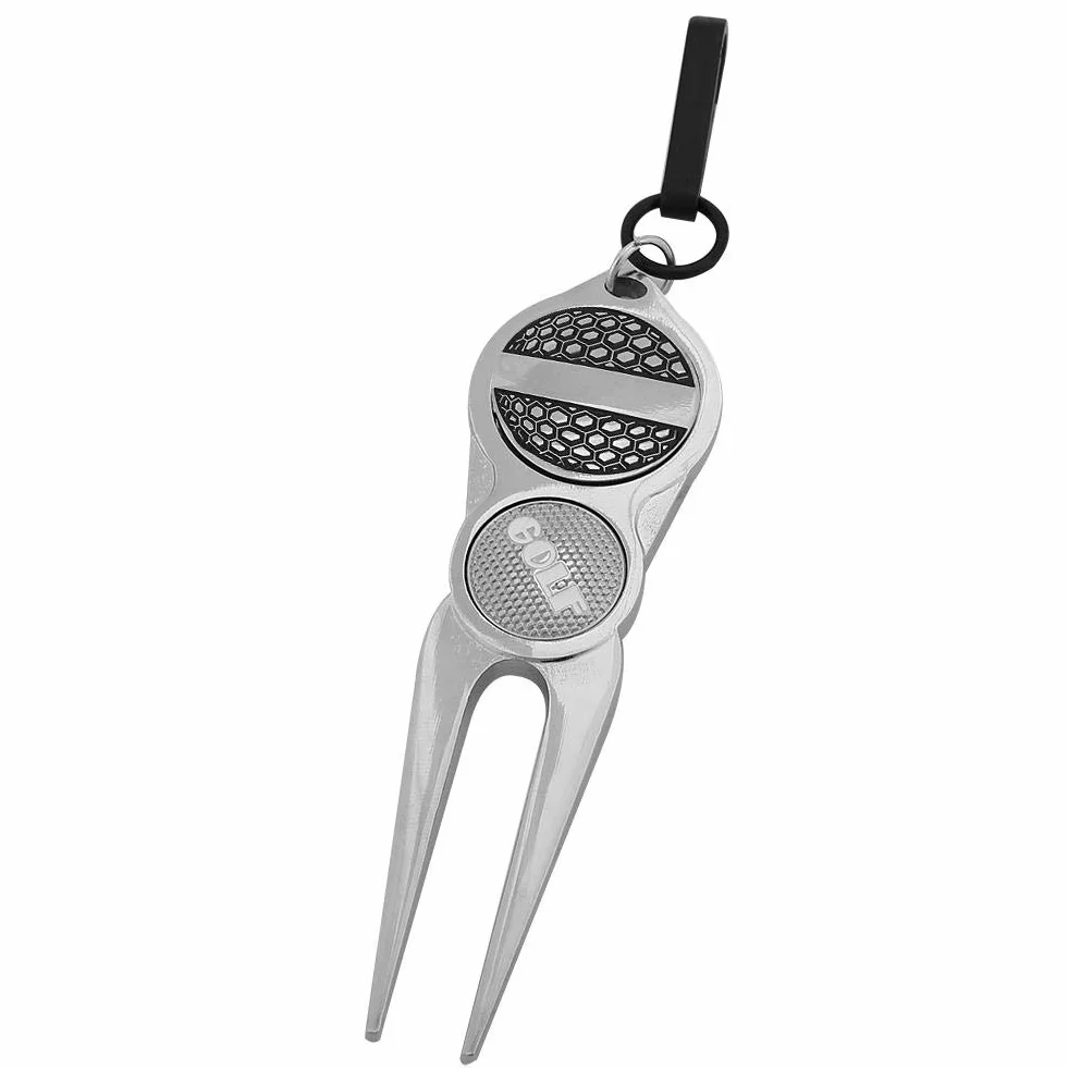 VGEBY1 Herramienta Divot Golf, Golf Divot Tool, Metal Reparación Verde Tenedor Accesorios