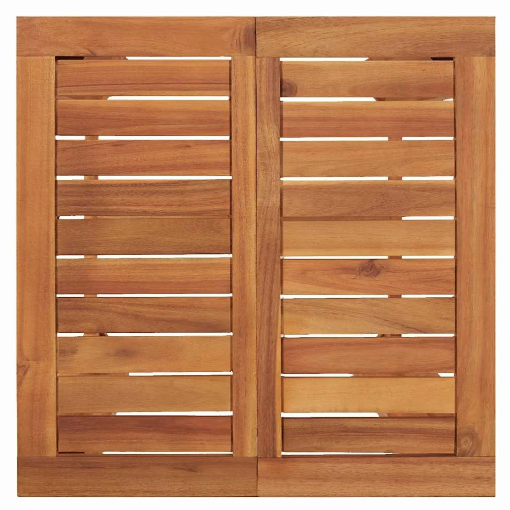 vidaXL Mesa y Taburetes Altos de Jardín 5 pzas, Juego de Muebles de Bar, Mesa Sillas Altas, Mesita Asientos Exterior, Madera Maciza Acacia