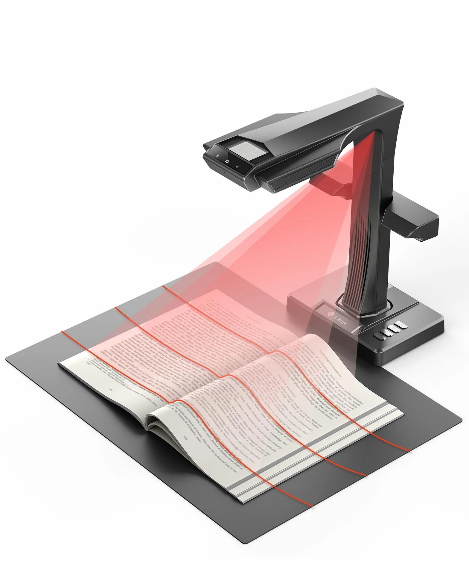Escáner de Documentos CZUR ET MAX, Profesional de Libros con Cámara UHD 38 MP, Aplanamiento Automático Láser, Escáner A3/A4, Compatible con Windows/macOS/Linux