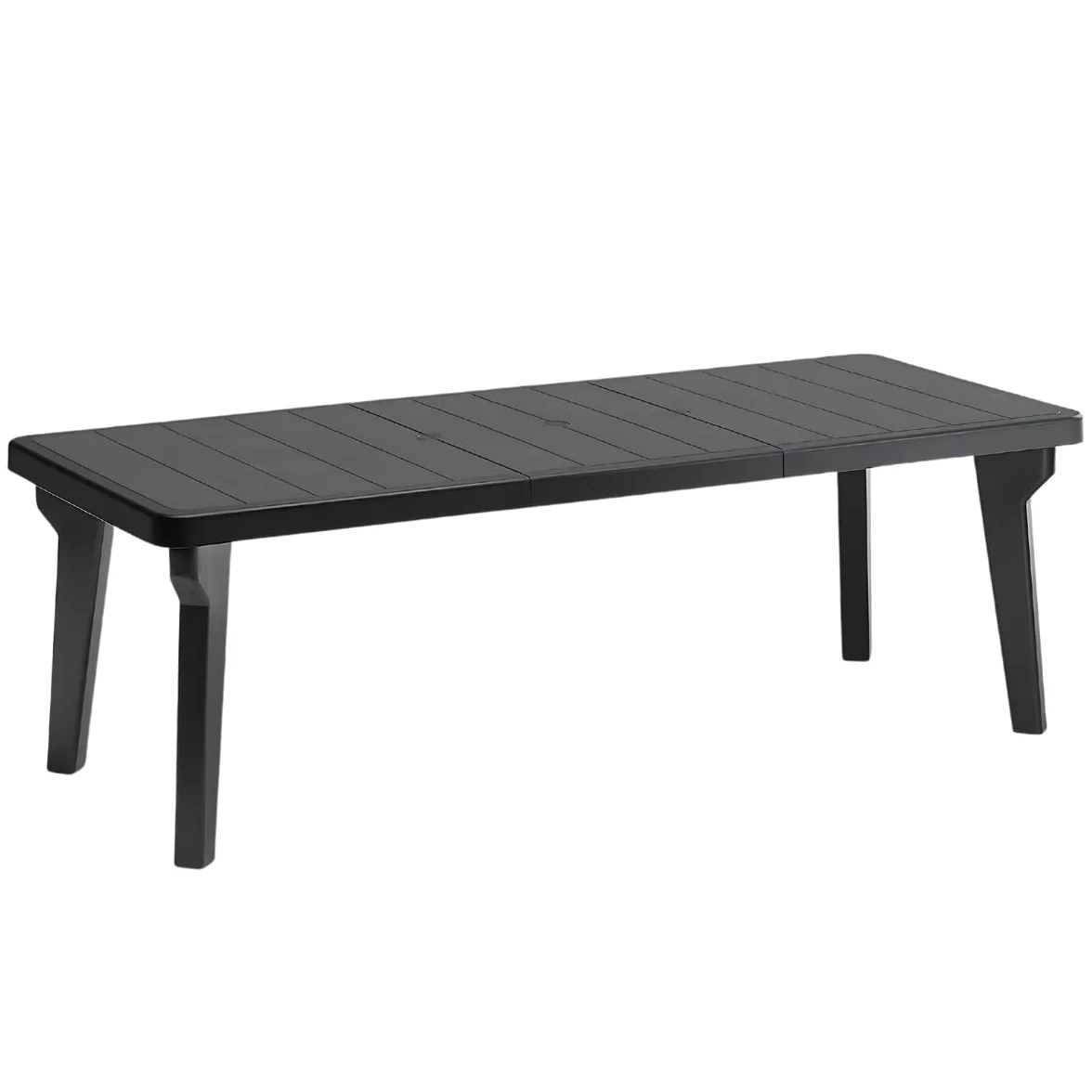 Tomaino - Mesa de jardín extensible de plástico Berg160/220 x 90 x 74h cm - Mesa de exterior con extensión (new antracita)