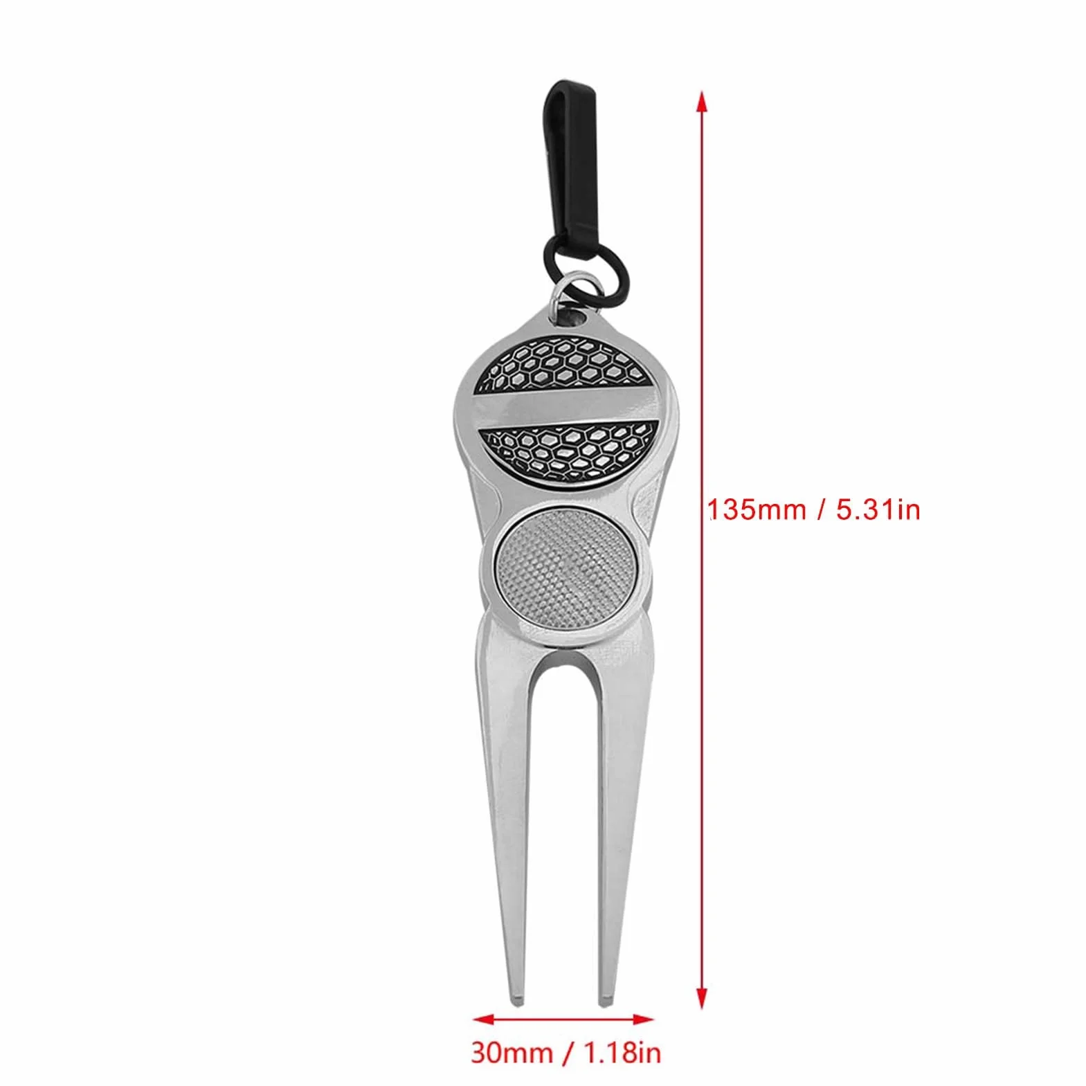 VGEBY1 Herramienta Divot Golf, Golf Divot Tool, Metal Reparación Verde Tenedor Accesorios