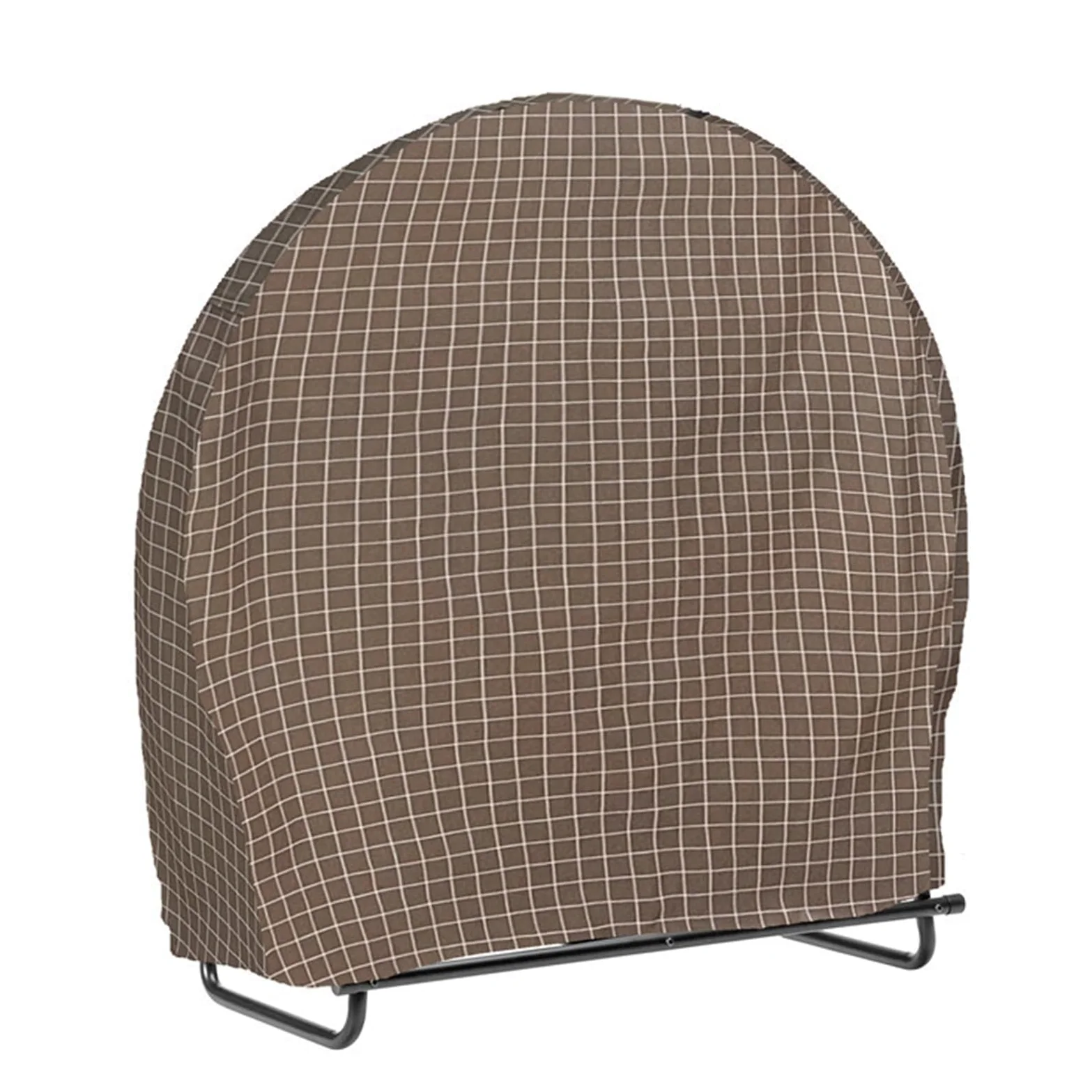 Funda Para Estantería De Leña Cubierta protectora for leña redonda, portátil, impermeable, for exteriores, for patio, chimenea, cubierta for leña for el hogar Cubierta Para Estante De Leña(Brown)