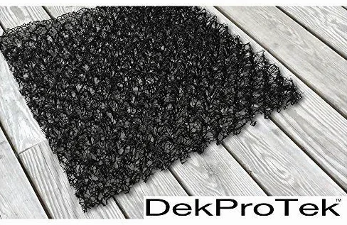 Dekprotek Modular 1 pies x 1 pies aireación Pad Deck Protector para Todas Las ollas, Camas Altas Paquete de 12 Negro