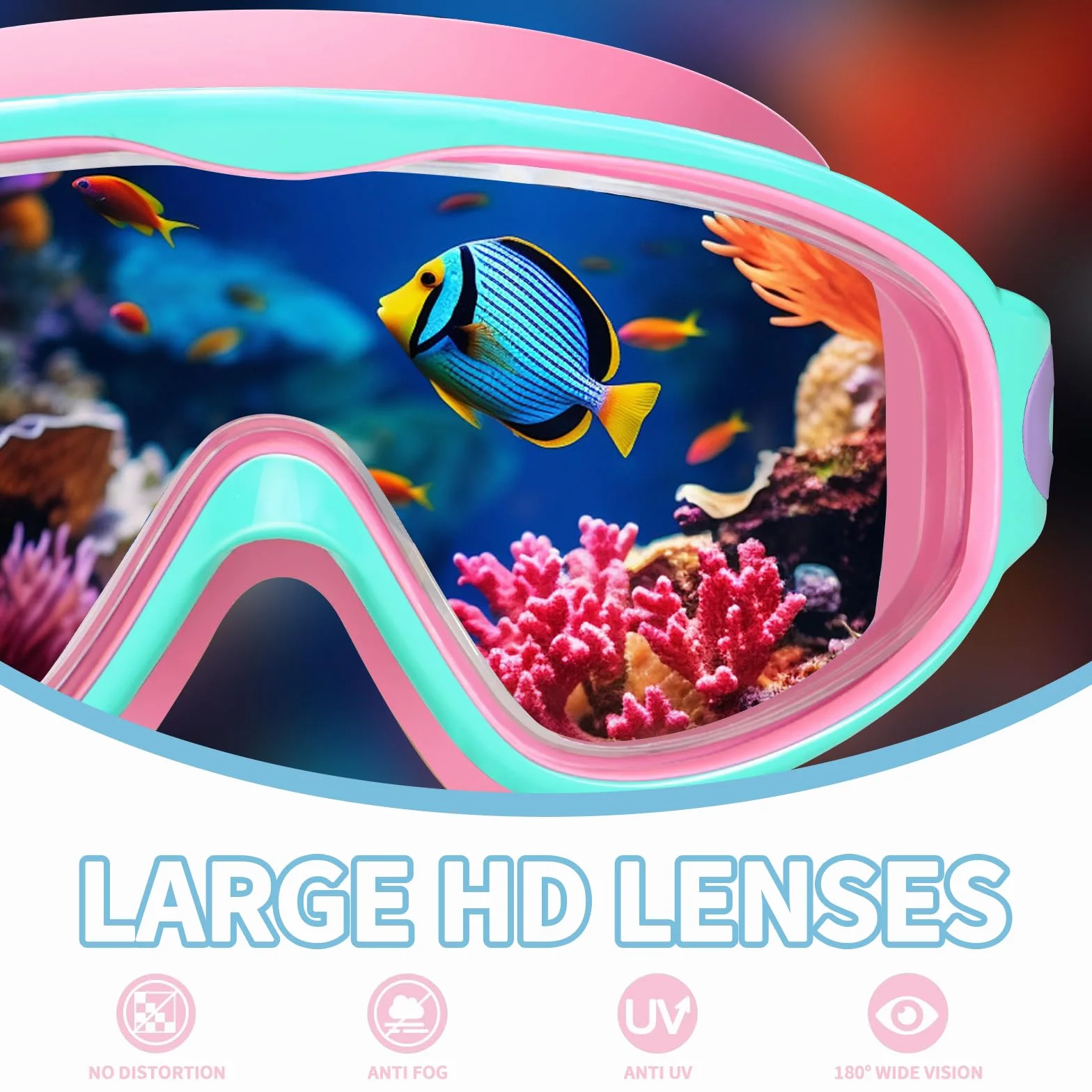 Gafas de Natación para Niños Protección UV Antivaho, Paquete de 2