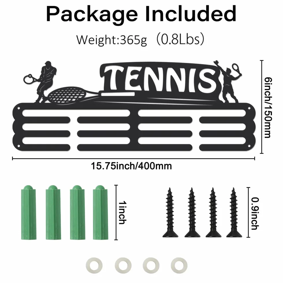 SUPERDANT Tennis Medal Hanger Display Rack Wall Mount Ribbon Holder Iron Hooks