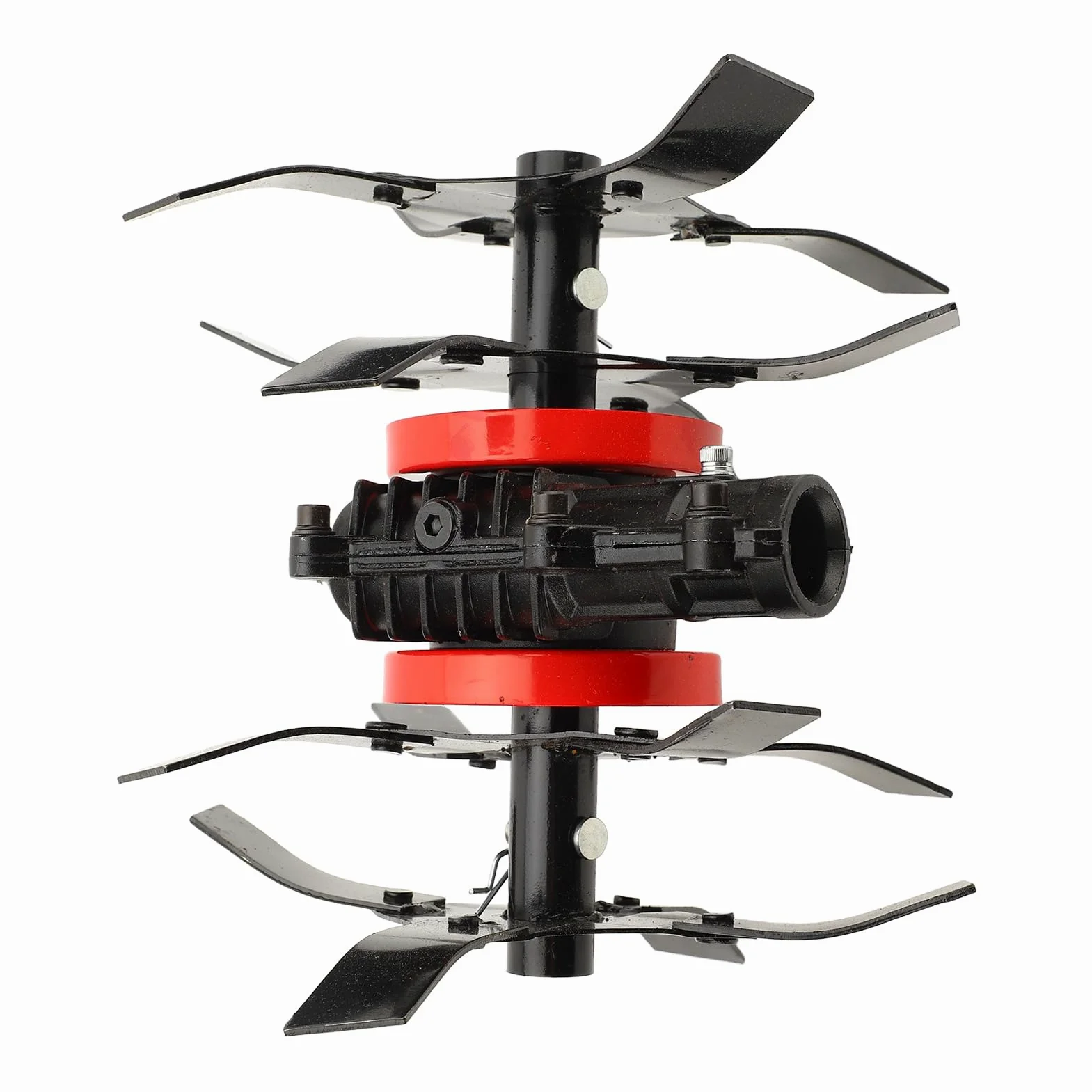 Rueda aflojadora para cortacésped, rueda aflojadora universal para desbrozadoras con 9 dientes y eje de 26 mm, cabezal multifuncional de metal para aflojar el suelo, ideal para