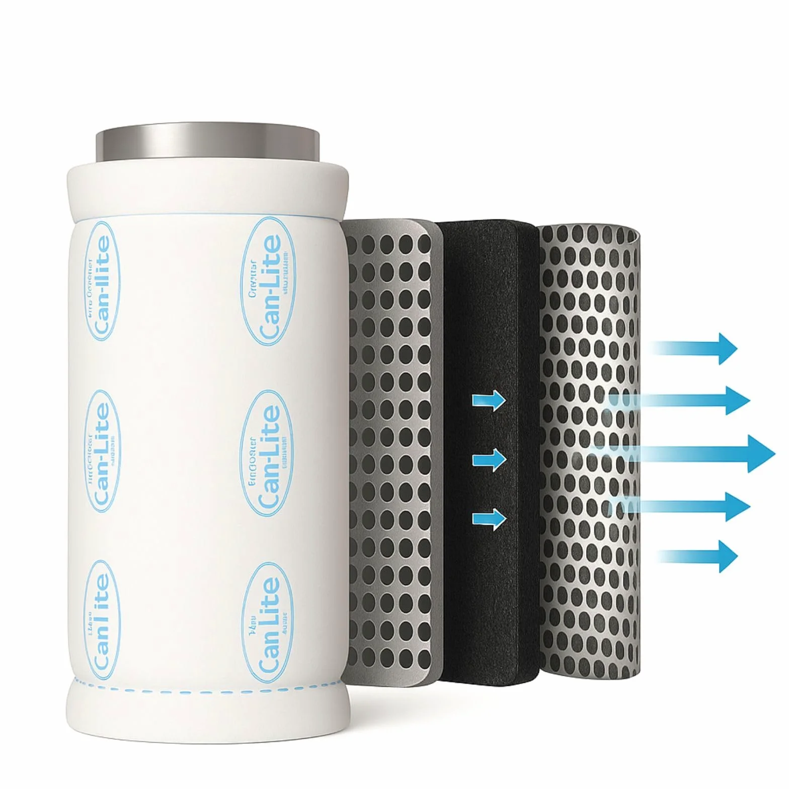 Weedness Filtro de carbón Activo Can-Lite 3500 m³ - Ventilador de Tubo AKF Cultivo Interior Ventilación Filtro de Olor Extracción Conjunto climático