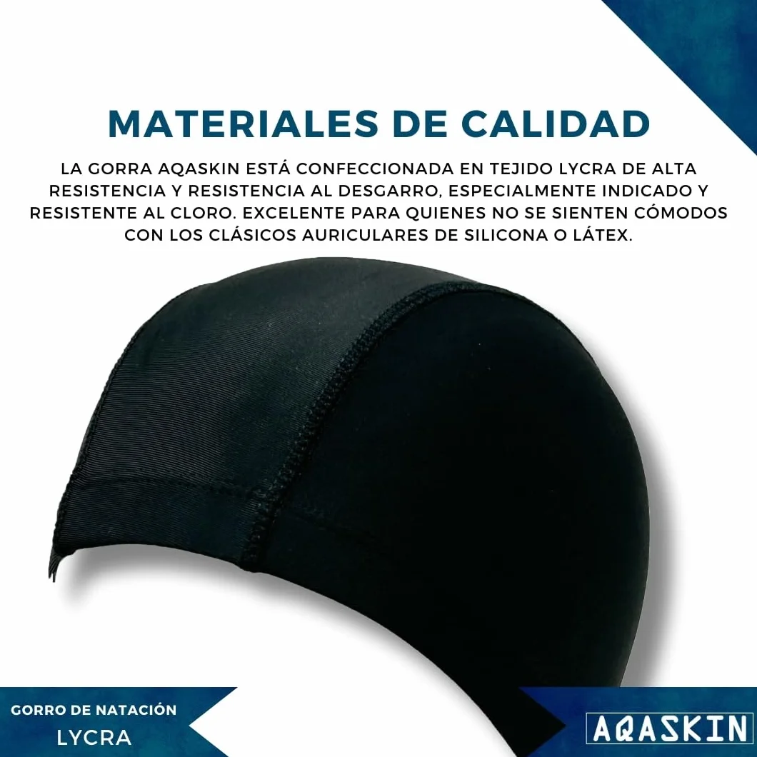 Gorros de natación Profesionales de Licra hipoalergénico sin látex ni Silicona – Gorro de Piscina Unisex - 50 Piezas