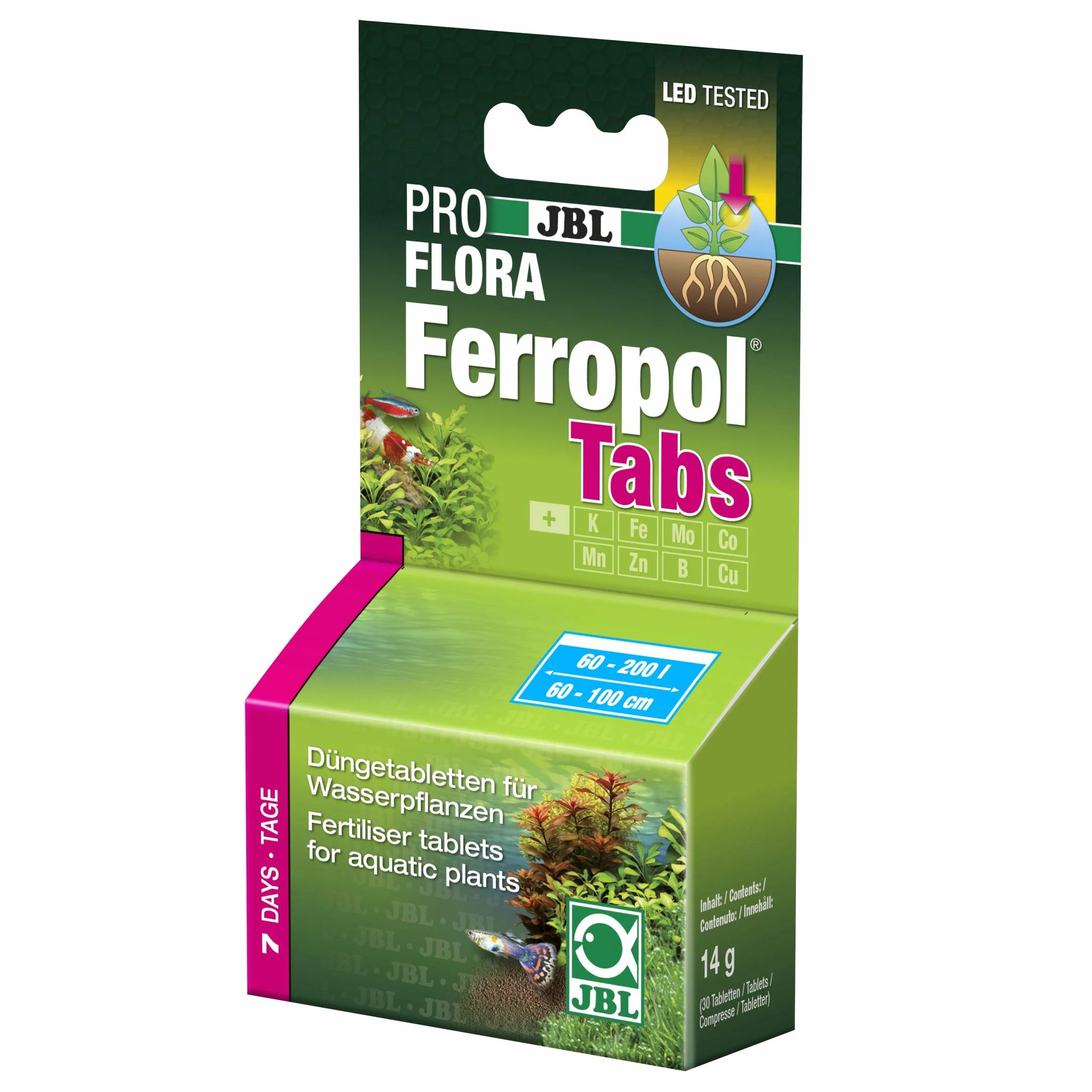 JBL Fertilizante FerropolTabs 2020000 para acuarios de Agua Dulce, 30 Pastillas
