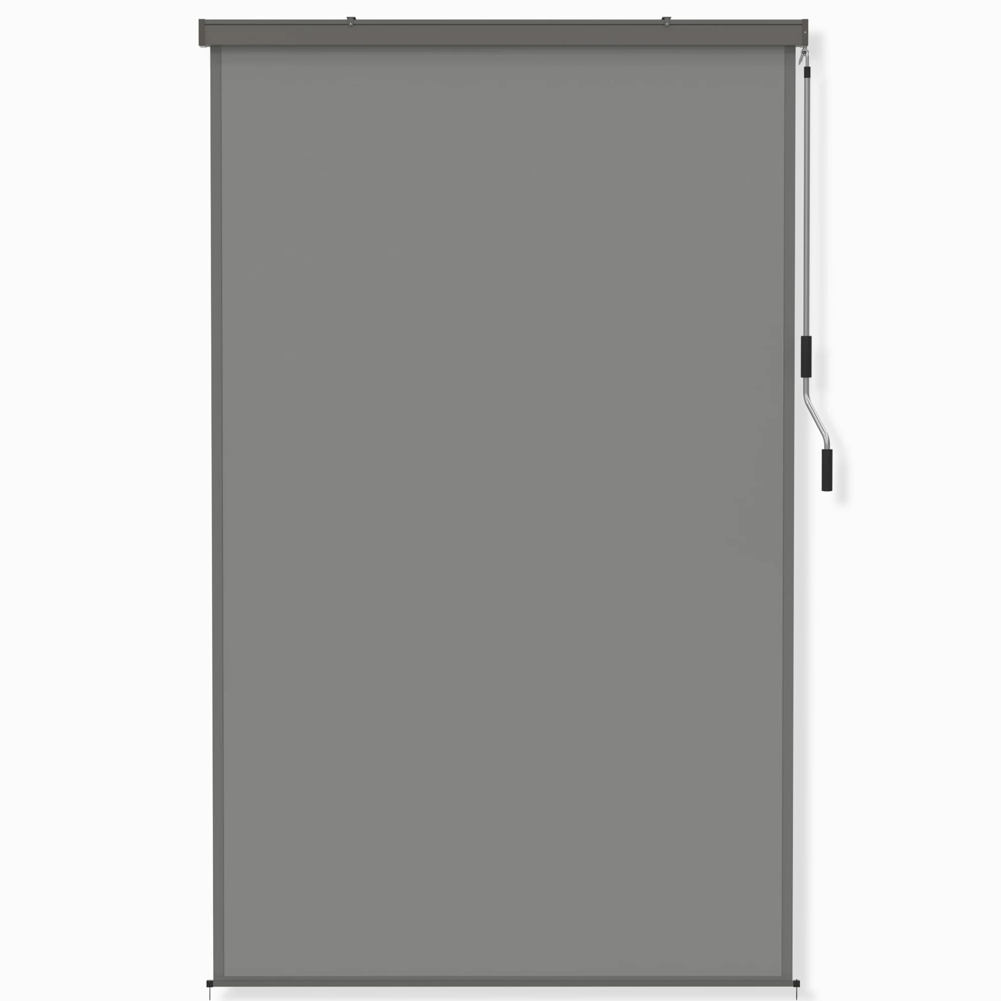 FIVMEN Toldo vertical exterior de 160 x 250 cm, resistente a la intemperie, protección solar con manivela, estor de protección solar para balcón, 160 cm de ancho, protección visual para balcón