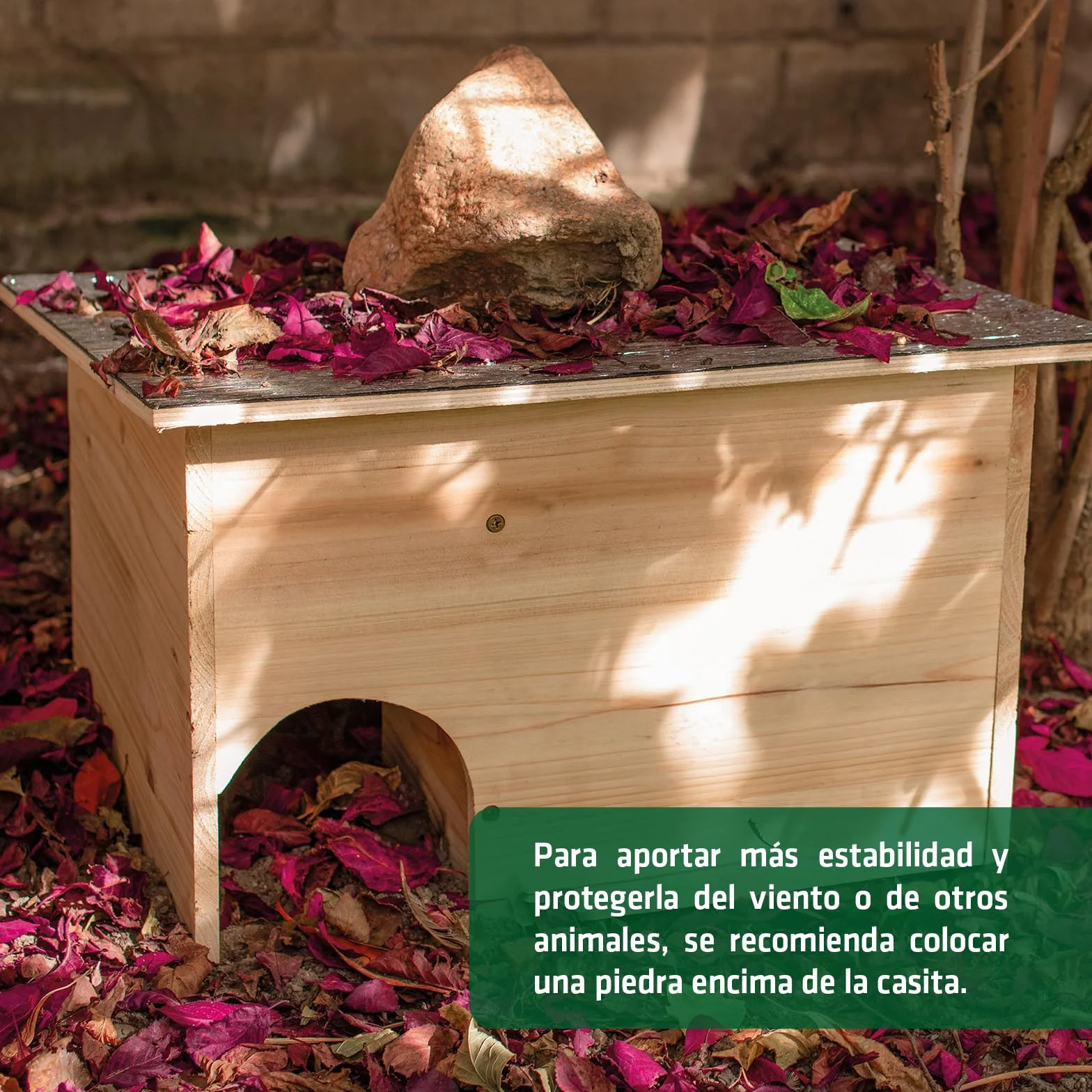 Gardigo® Casa para Erizos DIY - Kit de Madera | Techo Resistente a la Intemperie, Entrada Laberinto - 48×29×38 cm | contra Depredadores | Hogar para Erizos de Jardín | Refugio para Puercoespines