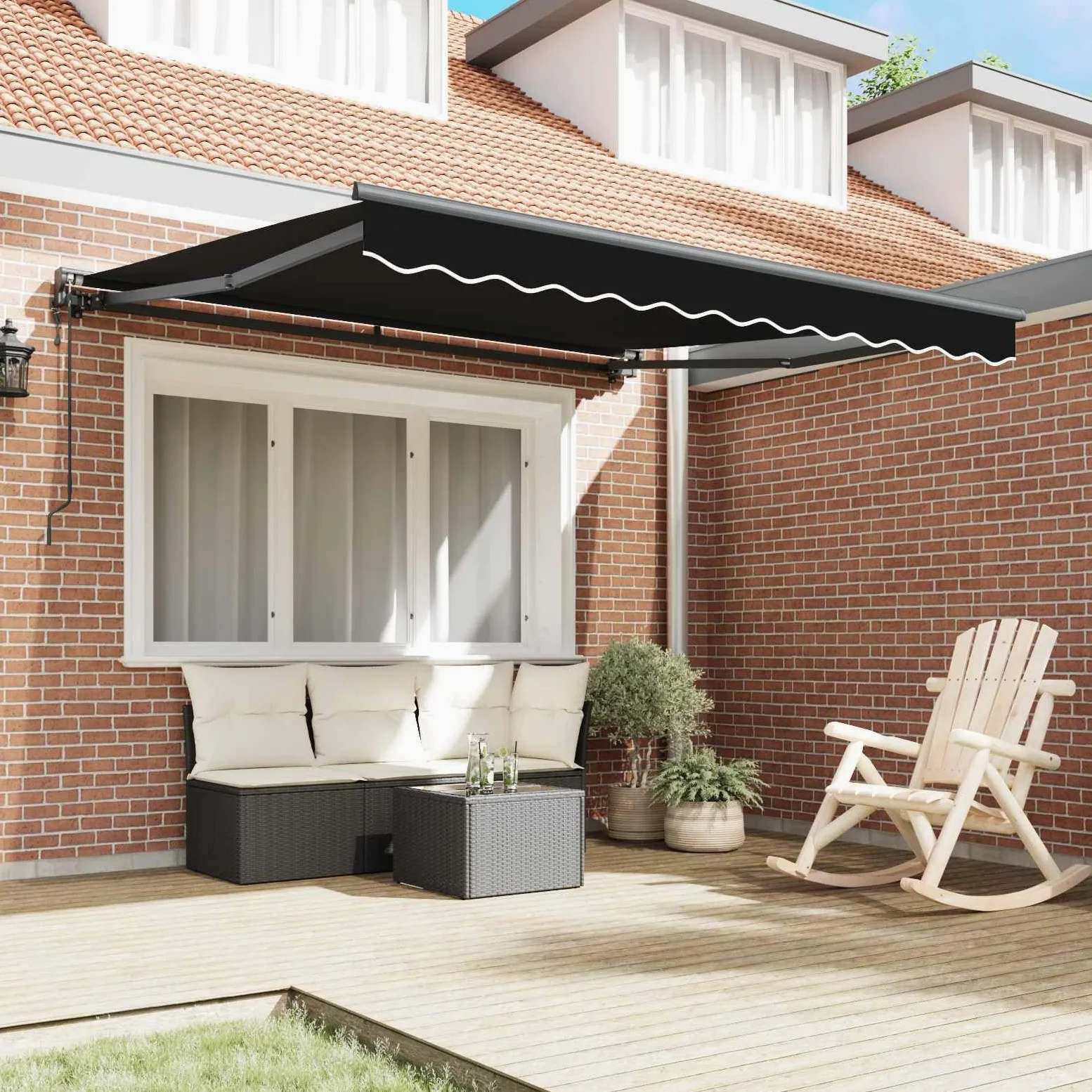 Toldo Motorizado 3 x 2,5 m, Toldo Eléctrico con Manivela, Toldo Articulado Eléctrico con Mando a Distancia, Toldos Exterior Terraza 3 x 2,5 m