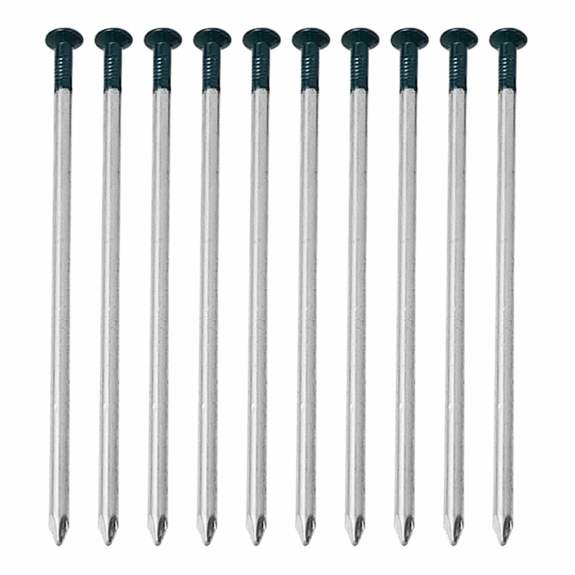 Ubric 60 Clavos de césped Artificial, 5 mm x 150 mm, Cabeza Redonda galvanizada, Clavos de Acero para fijación al césped
