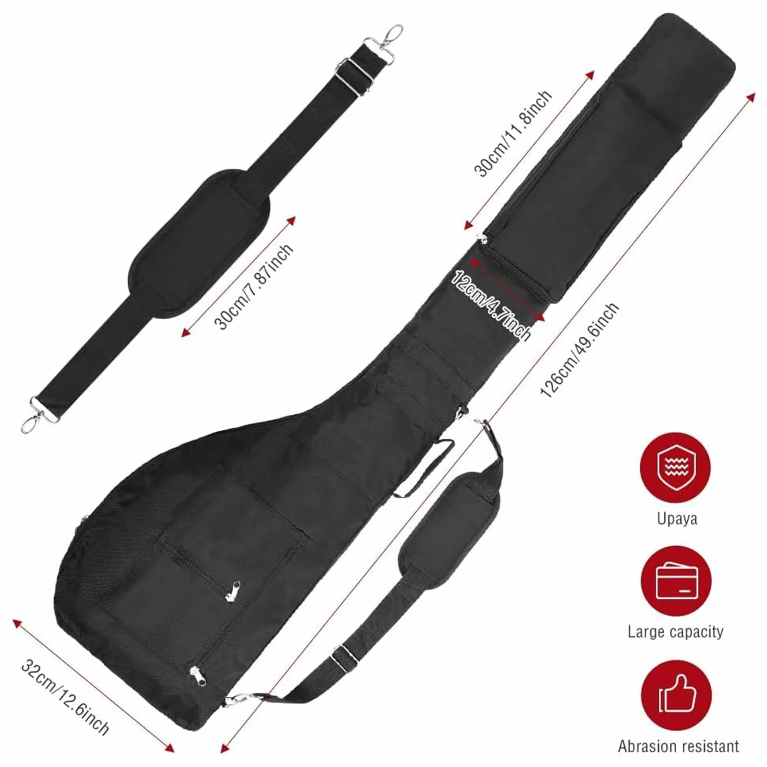 Bolsa de golf compacta impermeable con correa ajustable para hombres
