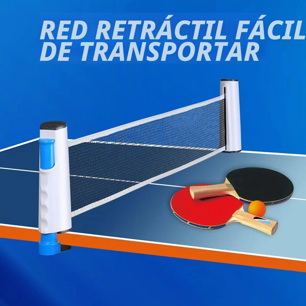 Flintronic Red de Ping Pong Retráctil, Soporte Telescópico Portátil, Longitud Ajustable