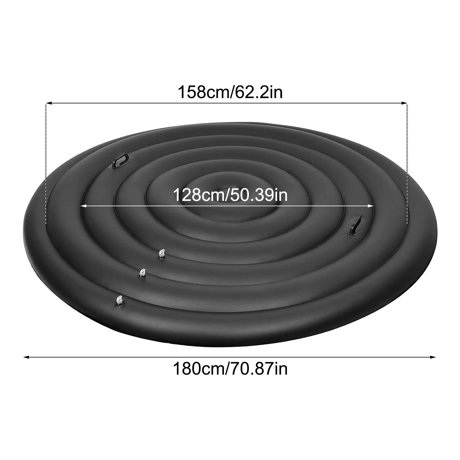 Cubierta para bañera de hidromasaje Hinchable Protector de Bañera Inflable | Protector Térmico de para Patio Jardín Apartamento Camping Baño Terraza Interior Exterior