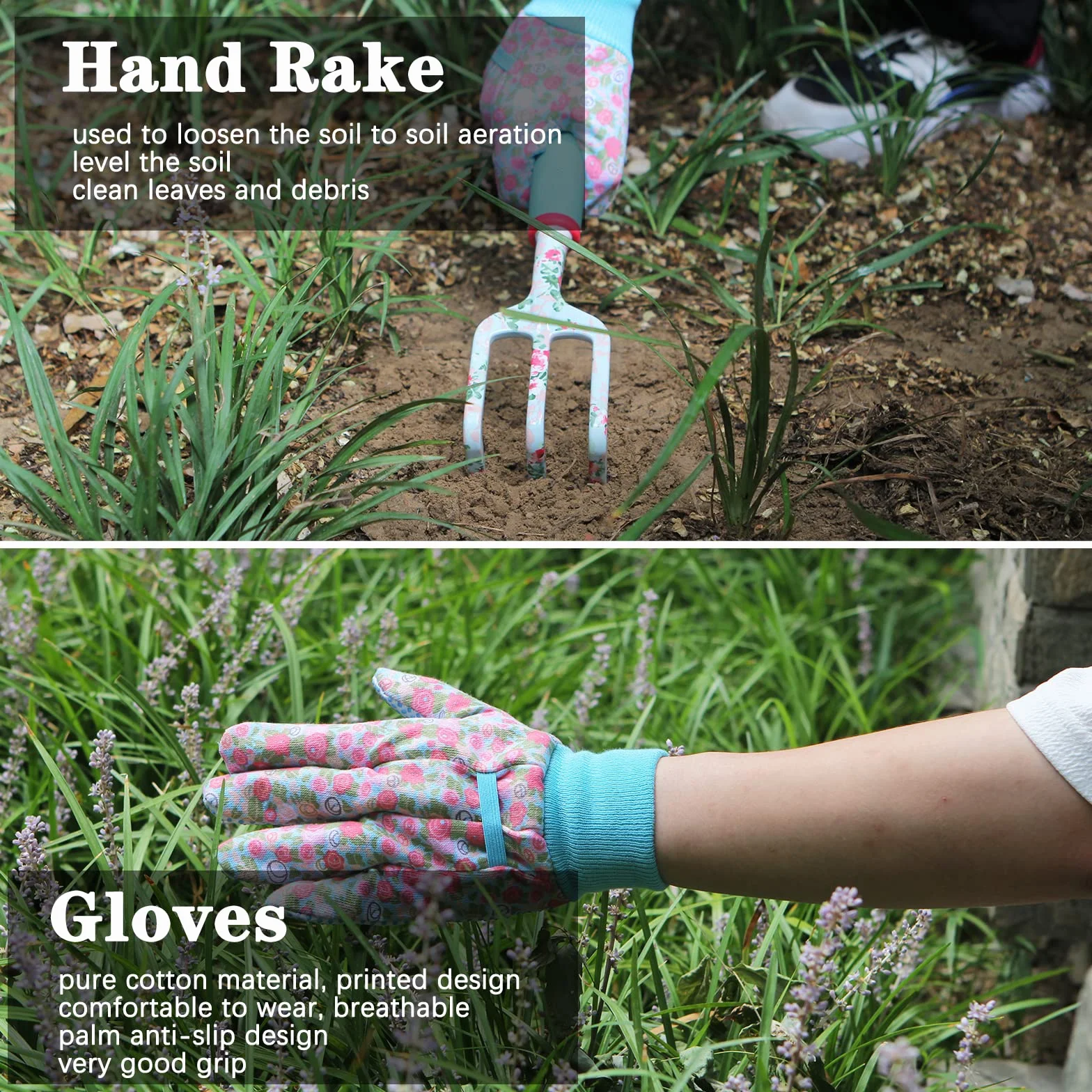 Juego de Herramientas de Jardinería 16 Pcs,Kits de Regalo de Herramientas Manuales de Jardín FloralRegalos de Jardinería para Mujeres y Hombres, con Tijeras de Podar y Bolsa de Almacenamiento