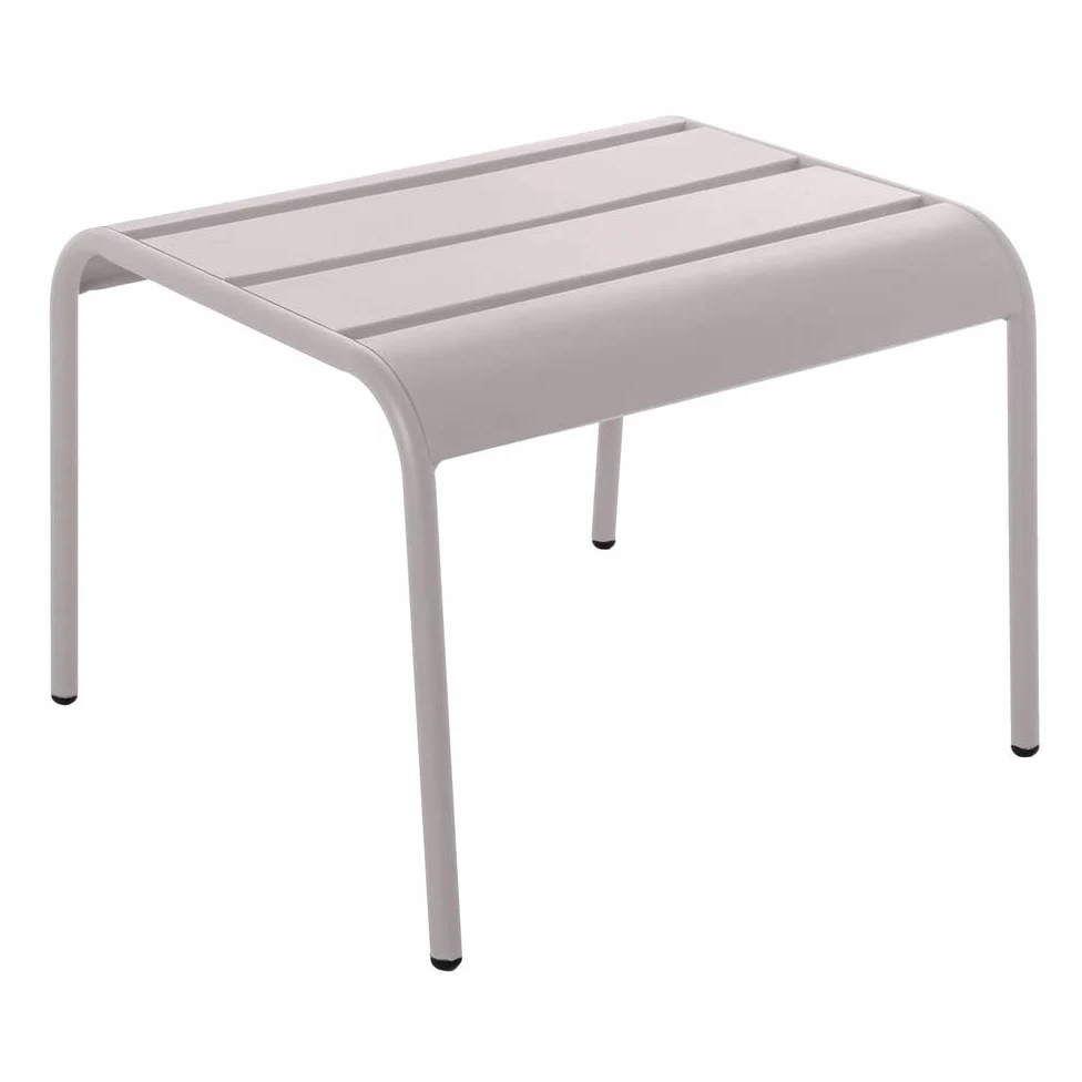 LOLAhome Taburete reposapiés de Acero Gris Exterior
