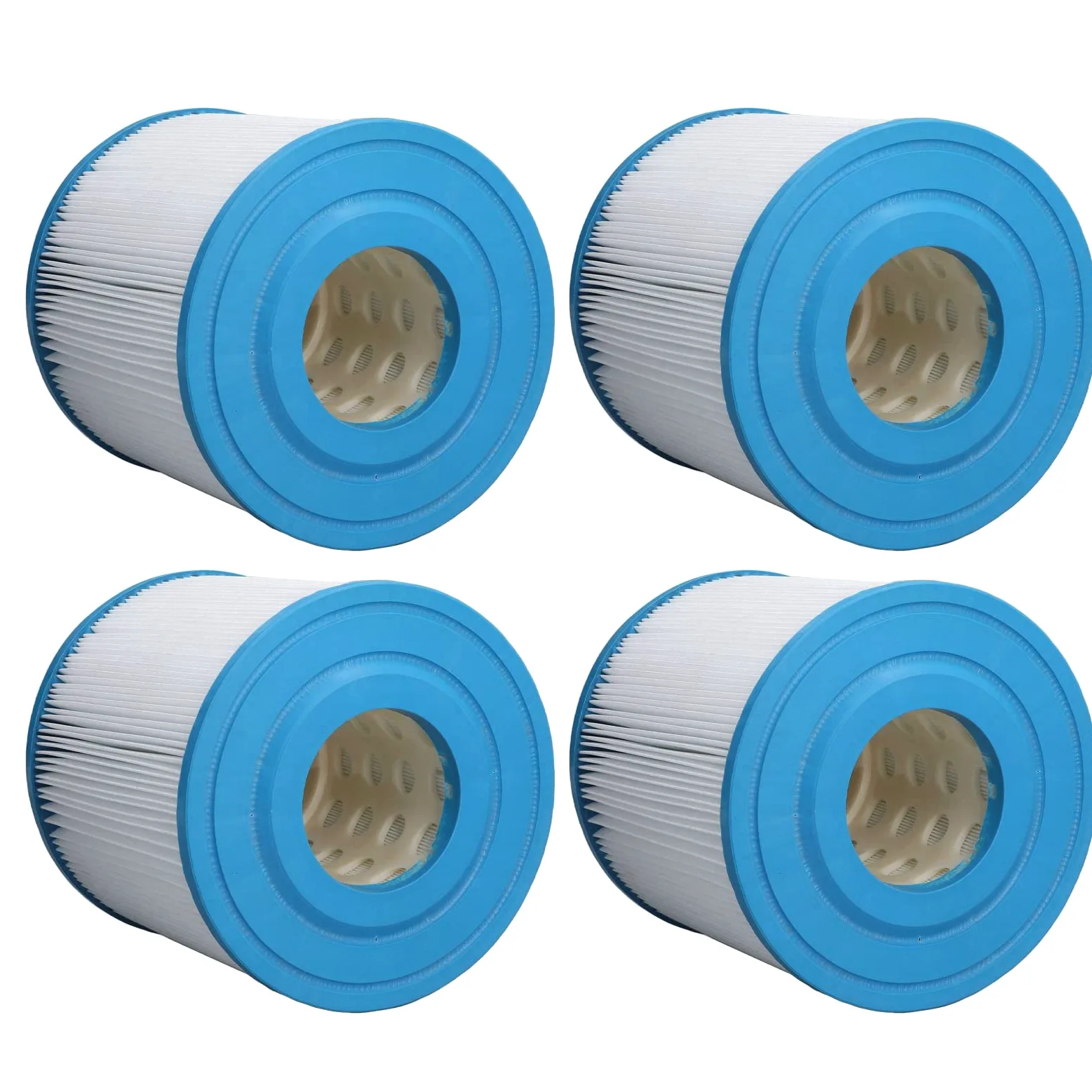 SUNGOOYUE Filtro de Repuesto para Filtro de Piscina, AF25 de Tela de Fibra de Poliéster PP, Diseño Plegado de Fuerte Absorción de Suciedad, Paquete de 4, 18,5 X 18 Cm para Piscinas, Spas, Estanques