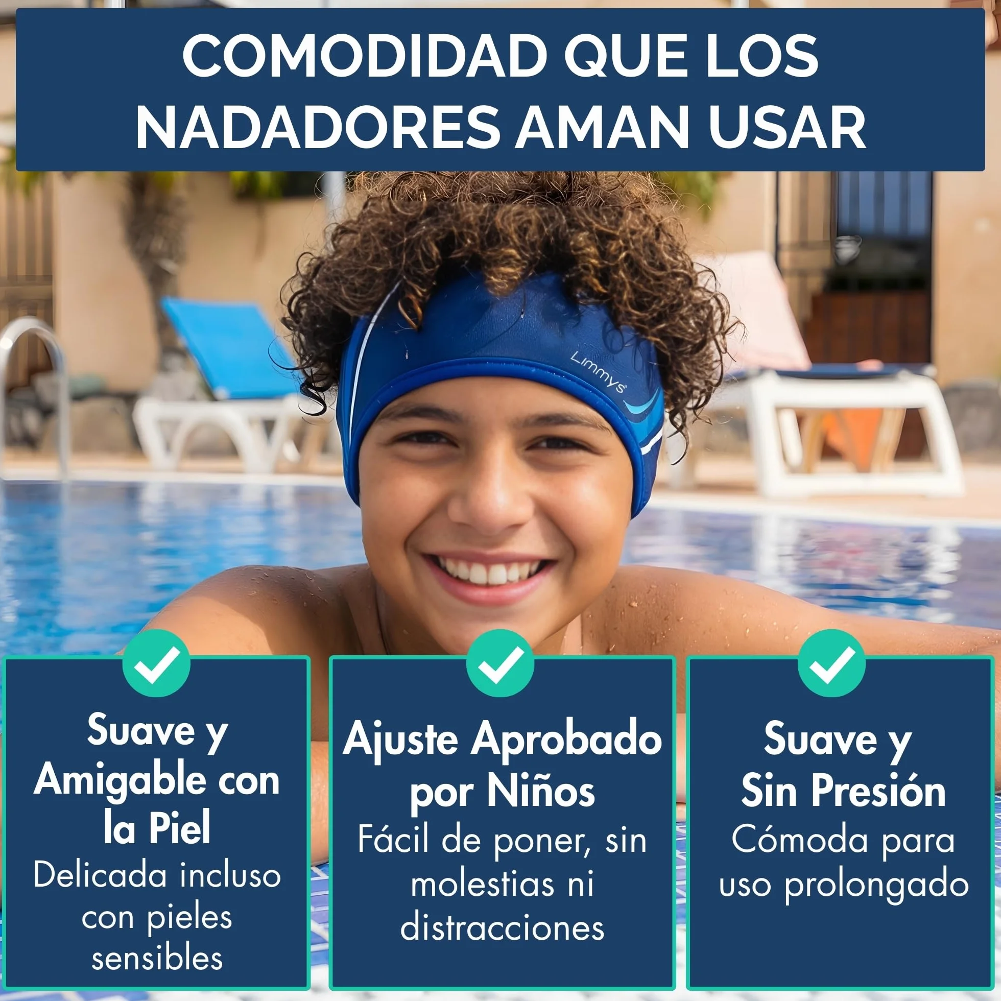 Limmys Banda de Natación para Niños y Adultos - Neopreno Elástico Reforzado, Sin Látex, Antideslizante