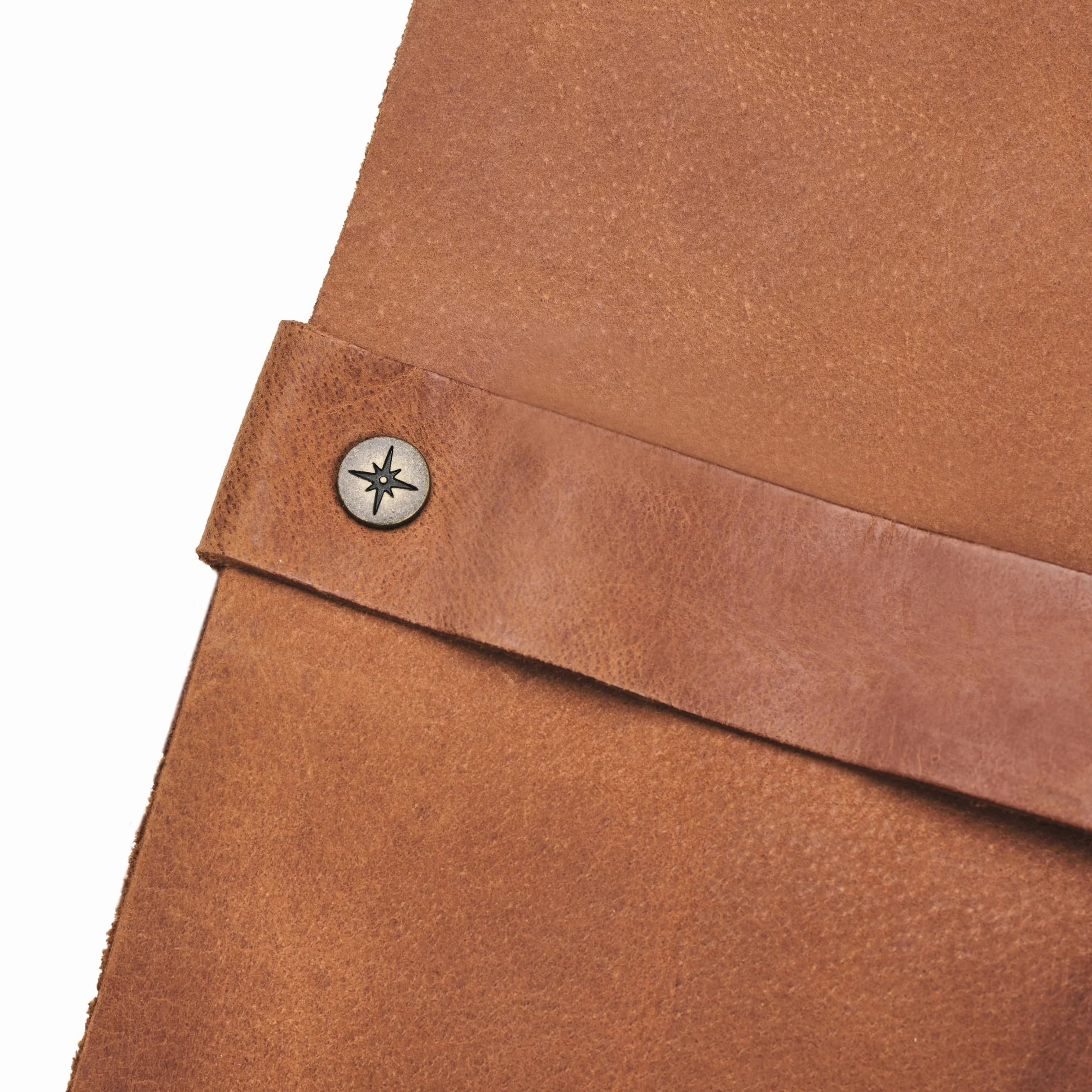 DRAKENSBERG Delantal de barbacoa 'Bob' – Delantal profesional de piel para barbacoa, gastro, bar, barista, regalo para hombres y hombres, sostenible, hecho a mano, piel retro vintage, marrón-marrón, L