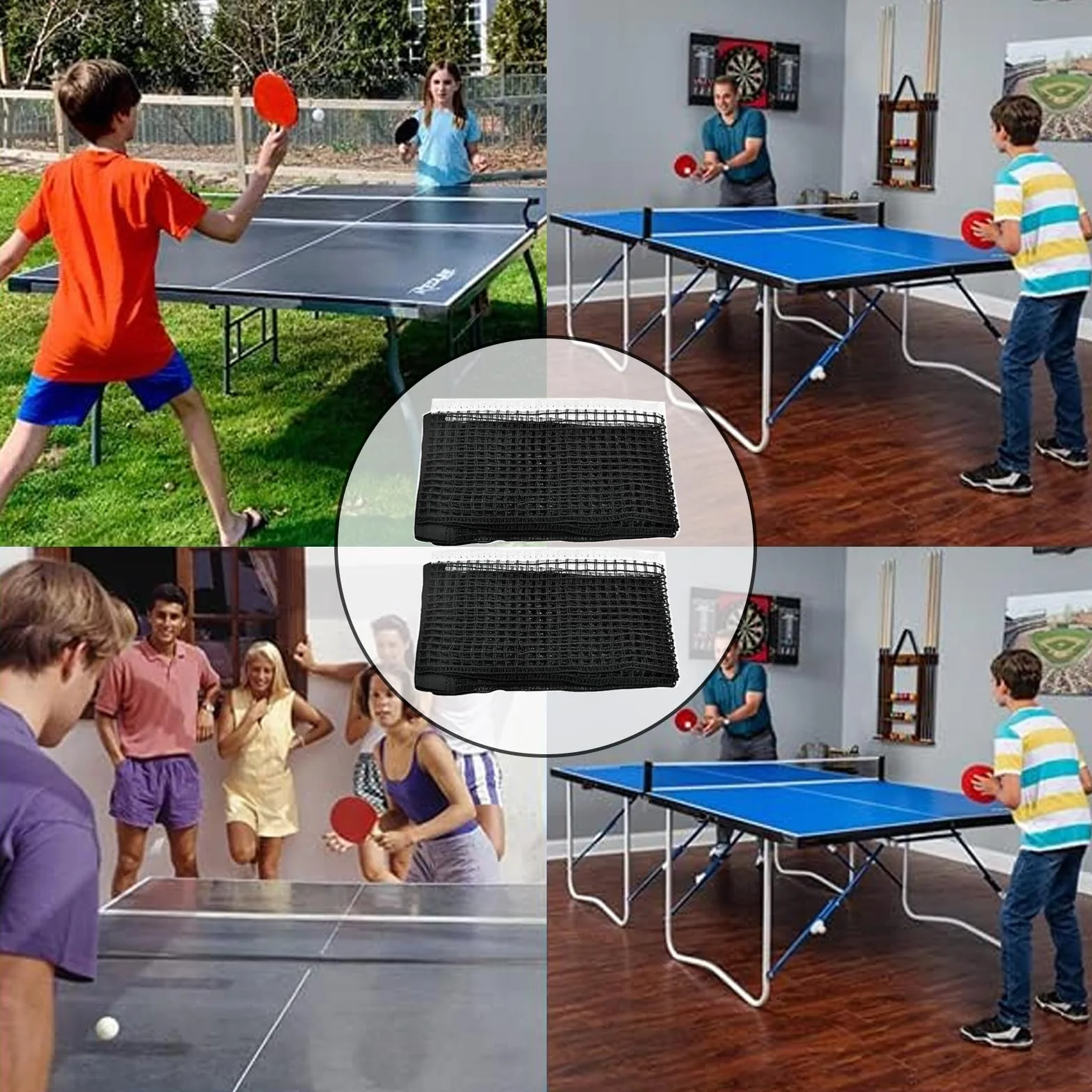 Red de Ping Pong de Repuesto Portátil 180 x 15 cm para Interiores y Exteriores