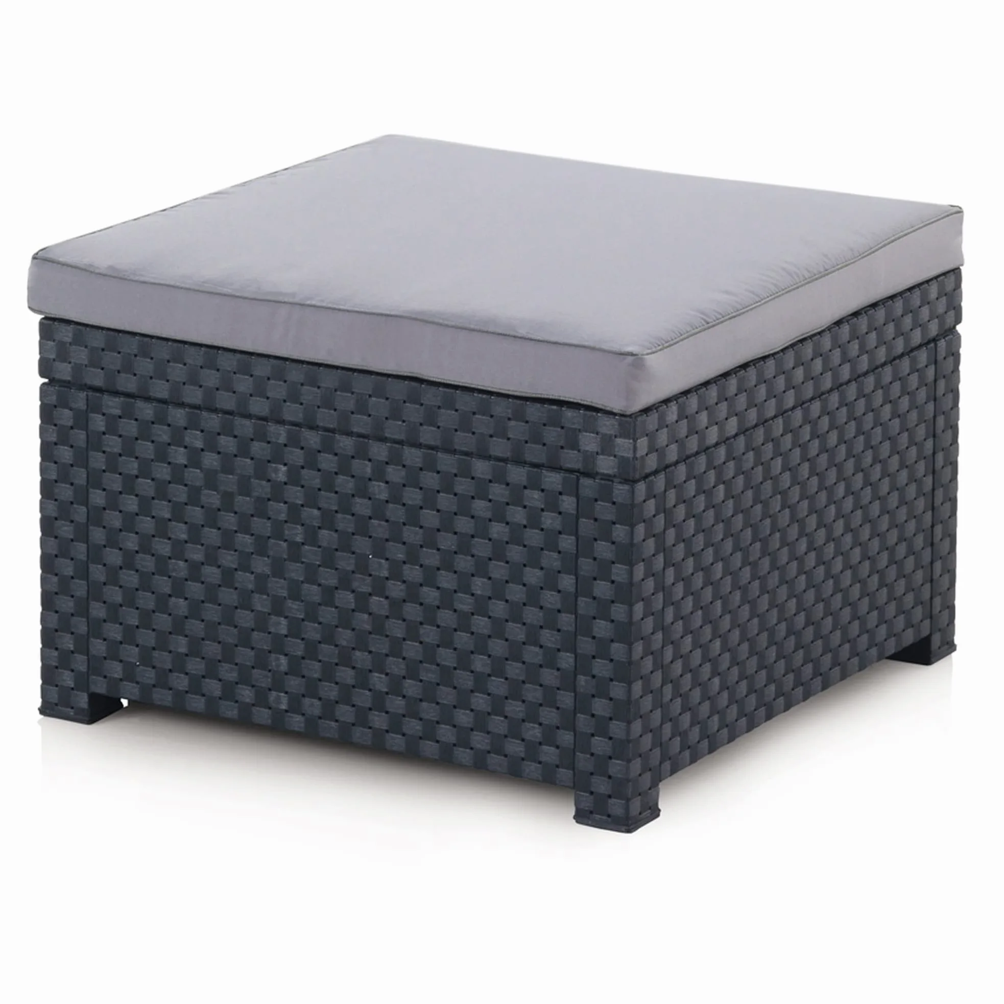 Puff Exterior para Muebles de Jardin Taburete Bajo Fabricado en España Materiales Reciclados Color Grafito