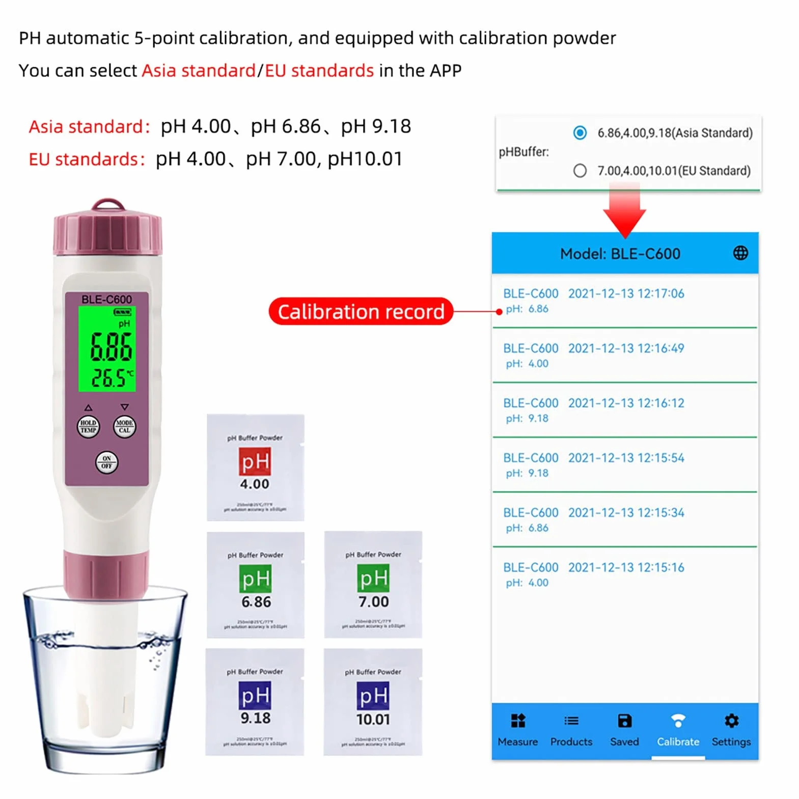Zunate Medidor de PH Digital, 7 en 1 Bluetooth PH, TDS, EC, ORP, SG, Bolígrafo Probador de Salinidad Y Temperatura 0.01 Alta Precisión para Bebidas Domésticas, Hidroponía, Piscinas Y Acuarios