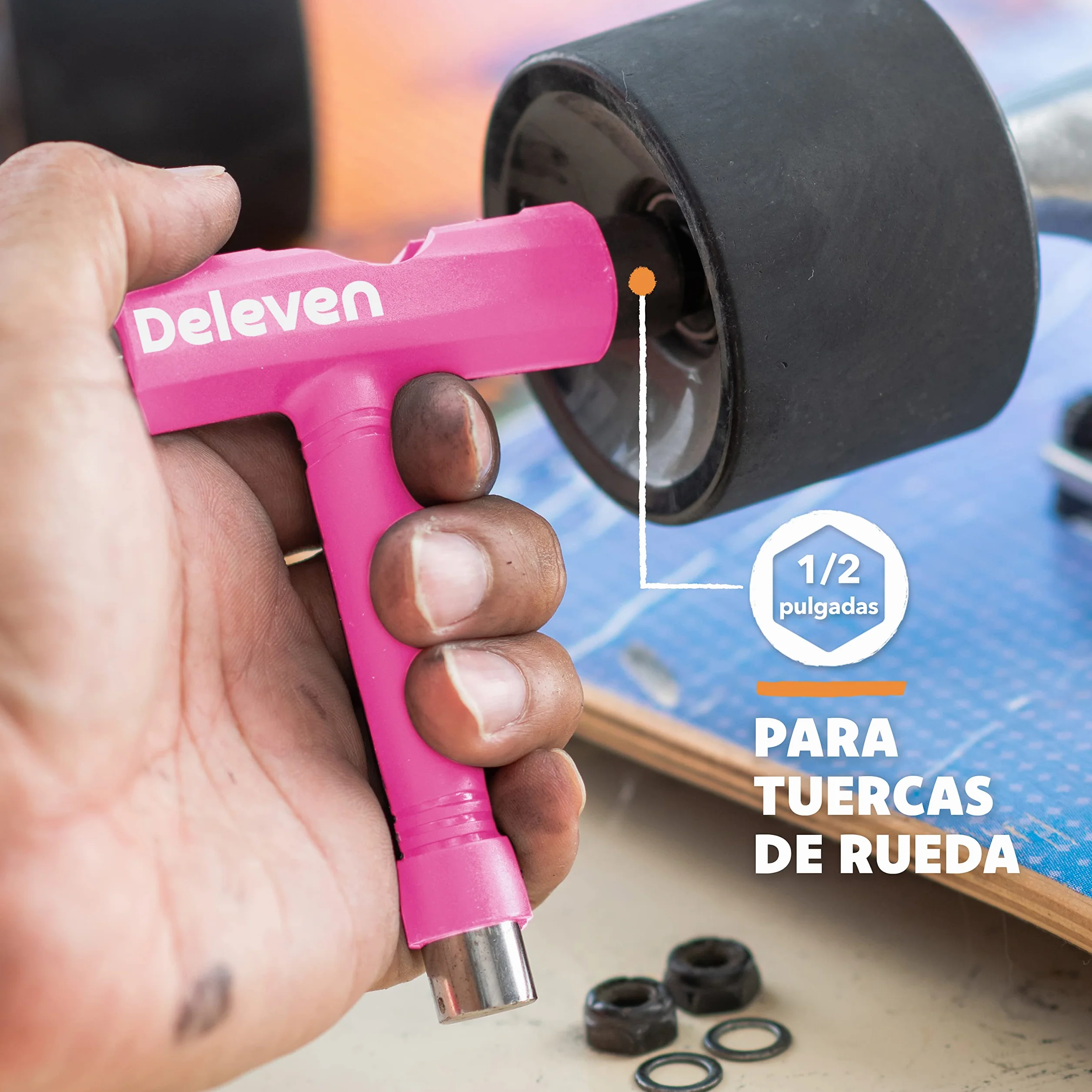 Deleven Herramienta de Skate Todo-en-Uno Multifunción con Llave Allen 2-en-1 y Destornillador Phillips