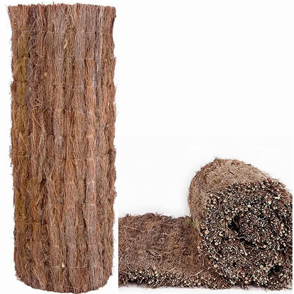 Suinga Brezo Ocultación Máxima 0,80x3 m | Cerramiento Natural de Brezo | Valla de Ocultación 100% para Jardin y Terraza | Malla de Brezo Rustica
