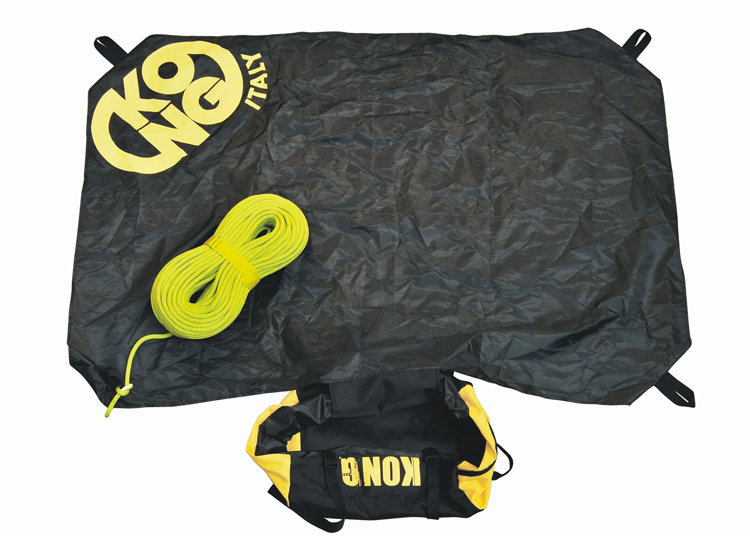 Kong Rope Bag Mochila Bolsa de cuerda libre, negro/amarillo, 20 litros