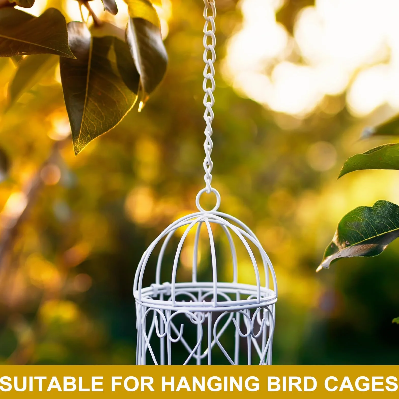 PATIKIL 4 Piezas De Cadenas Colgantes Con Ganchos 50cm Soporte Para Plantas Comederos De Aves Macetas Faroles Campanas De Viento Pizarras Y Decoraciones Plateado
