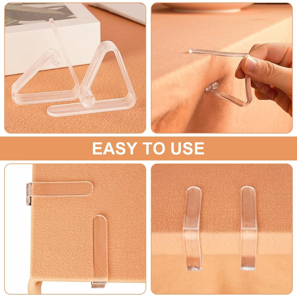 AUAUY 27 Piezas Sujeta Manteles para Mesas, Transparentes Plastico Sujeta Manteles de Mesa Exterior, Sujeta Manteles, Pinzas Sujeta Manteles, Pinzas Mantel Mesa Exterior Plastico para Interior