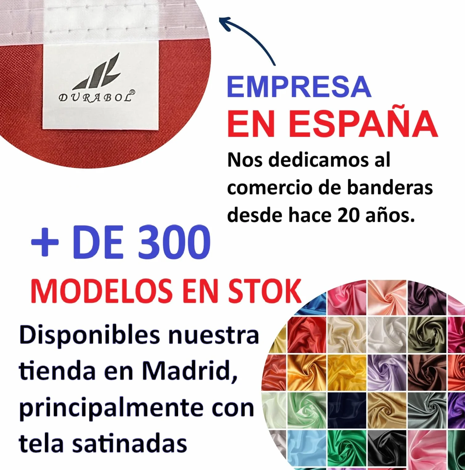 Durabol Bandera de España Grande 120 x 180 cm Satén