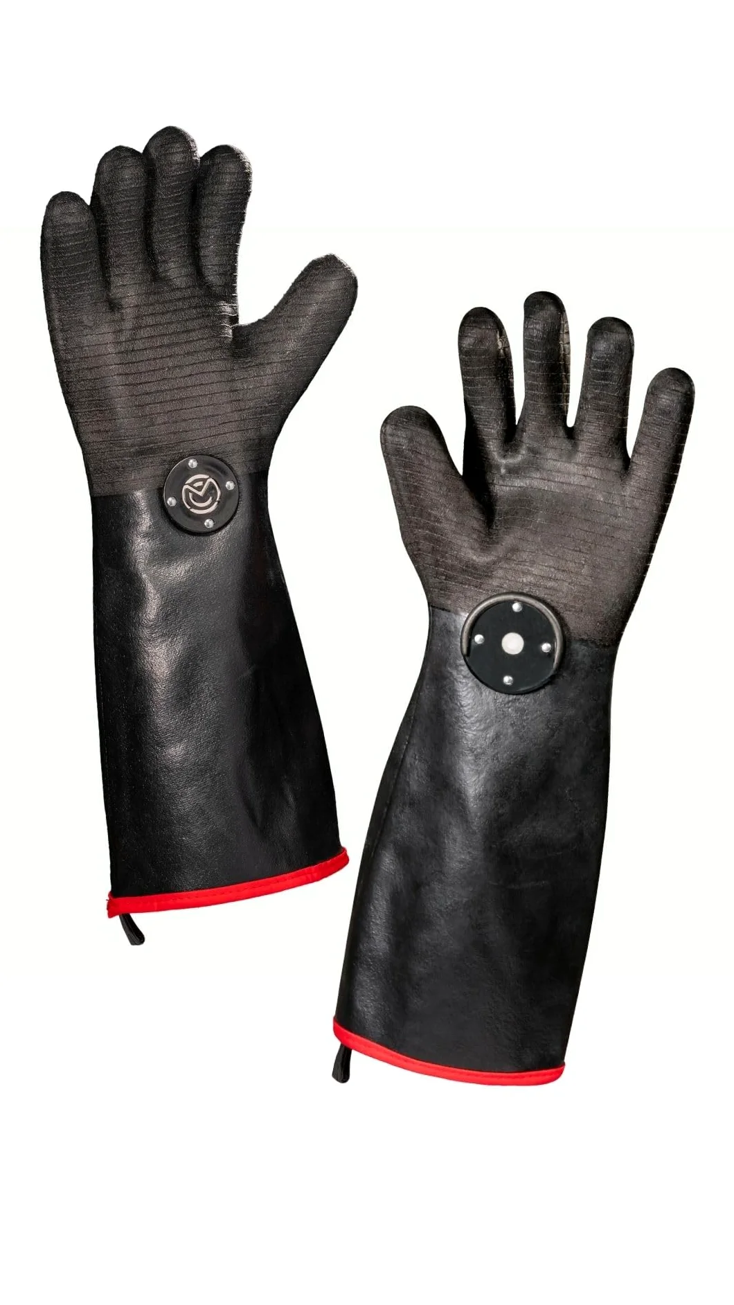 MagneCHEF Freedom - Guantes para barbacoa – Guantes de neopreno extremadamente resistentes al calor a 500.0 °C con puños de 18 pulgadas de largo, clips de seguridad magnéticos de liberación rápida