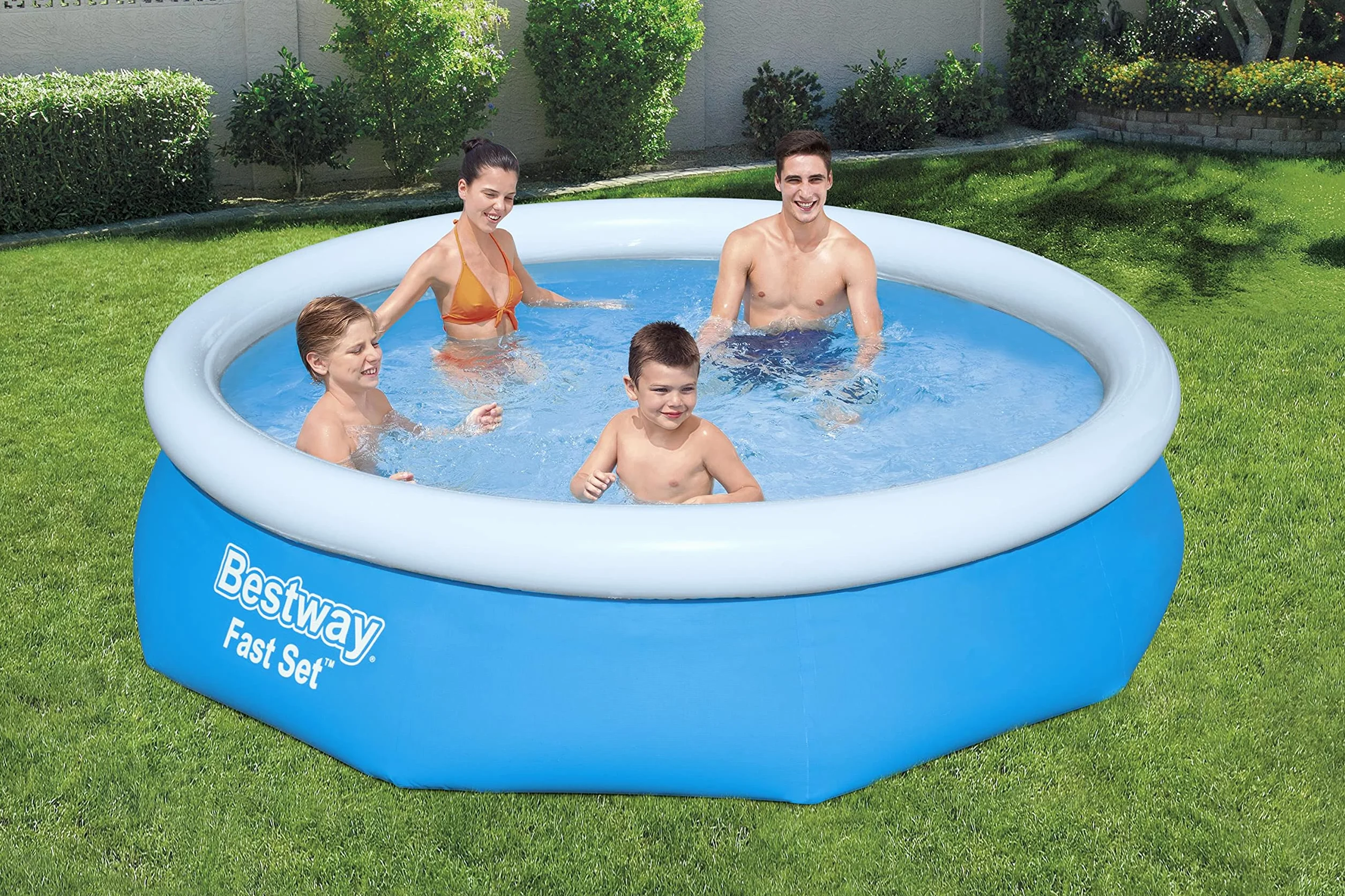 Bestway Fast Set Juego de Piscina con Bomba de Filtro, Azul, 305 x 76 cm