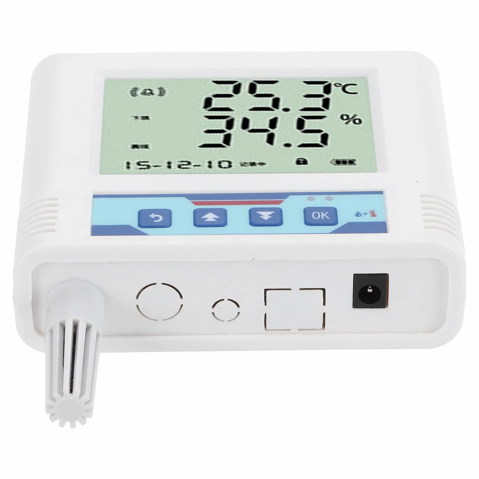Cocoarm Sensor de Temperatura y Humedad WiFi Registrador de Temperatura y Humedad ABS de 40 a 176 Fahrenheit Almacenamiento de 65535 Puntos Pantalla Grande Monitor en Tiempo Real para Sala de