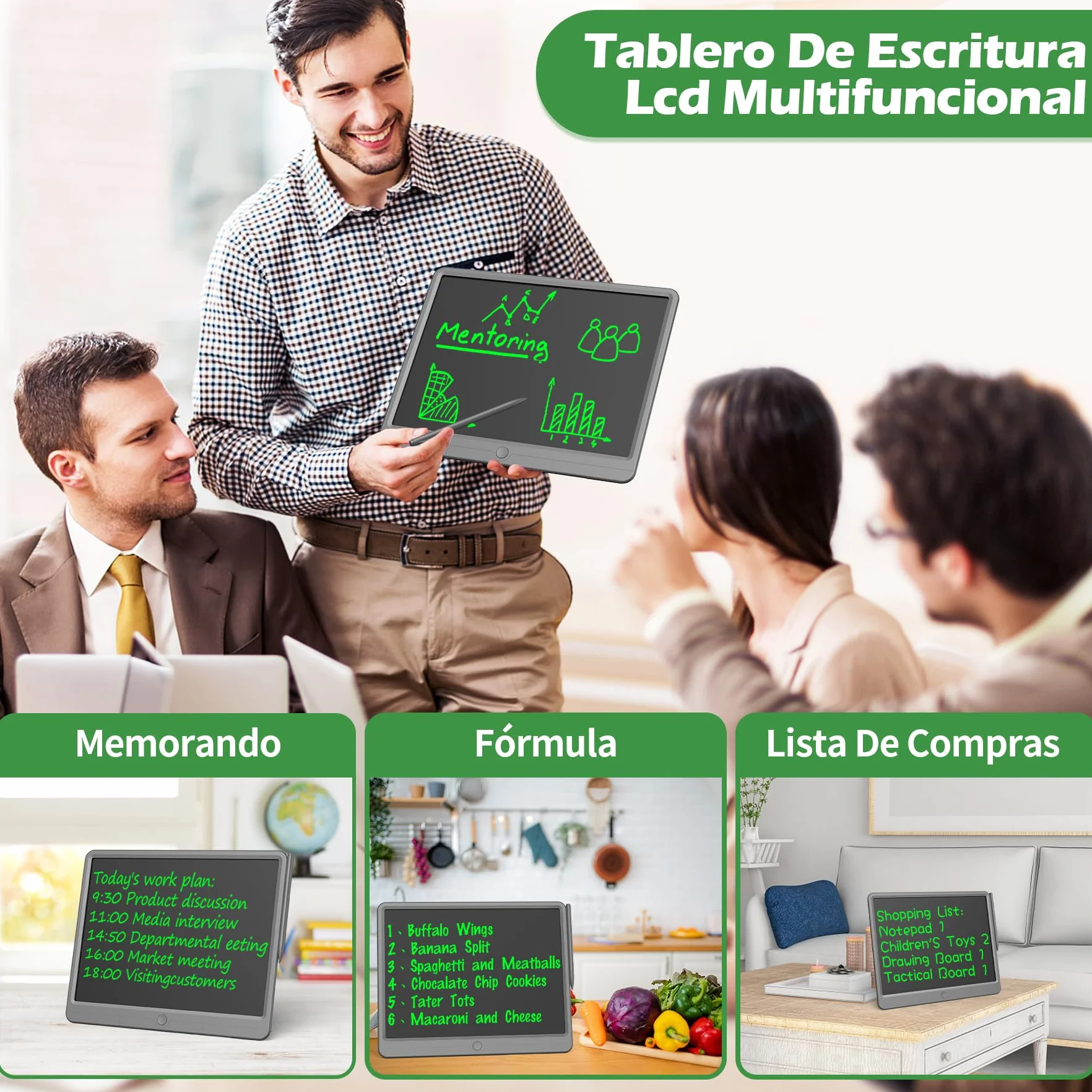 GIGART Tableta de Escritura LCD 15 Pulgadas Pizarra Infantil Reutilizable Juguetes Niños 3-8 Años (Gris)