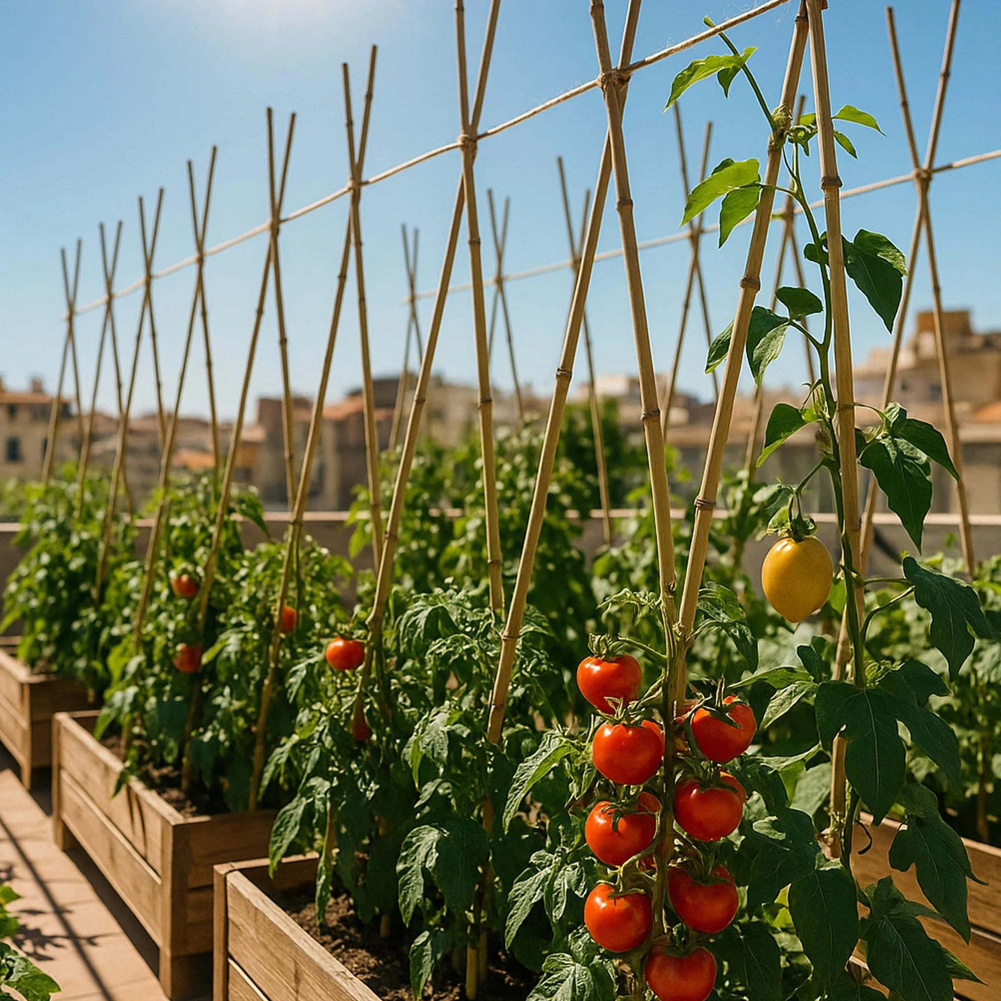 50 Tutores de Bambú 120 cm Ø 10/12 mm | Estacas de Jardín y Cañas para Huerto | Soportes Resistentes para Macetas, Flores y Cultivos | Color Natural | Eco-Friendly