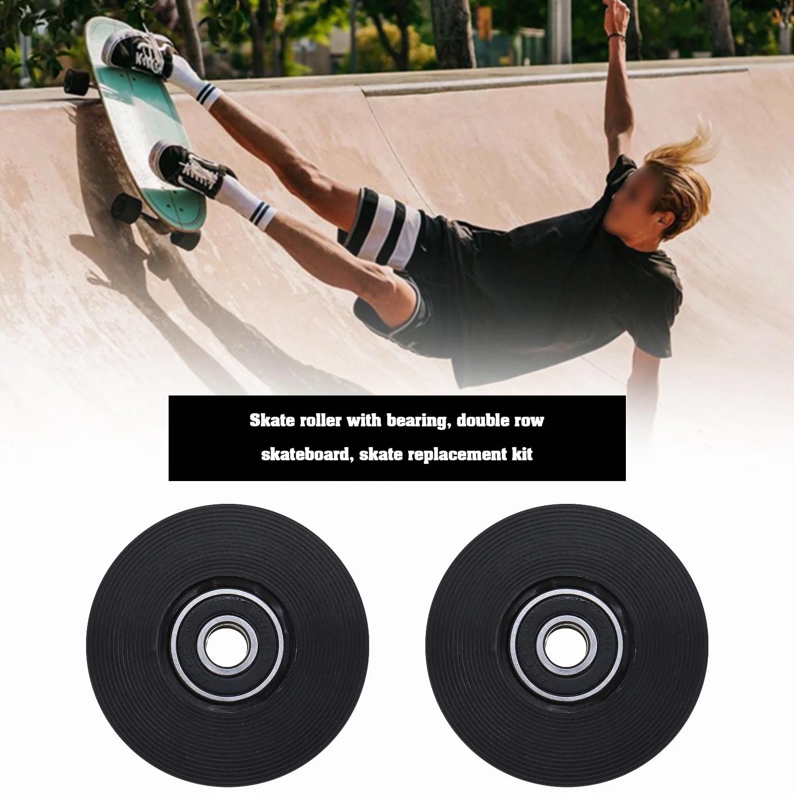 The Lord of the Tools 4 ruedas de 54 mm 80A ABEC-9 608RS negro
