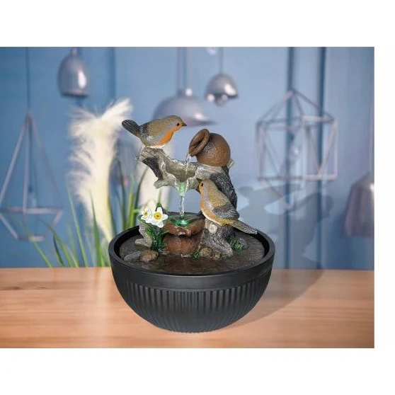 Radiant Robins Water Feature Decoración del hogar Interior Nature's Beauty